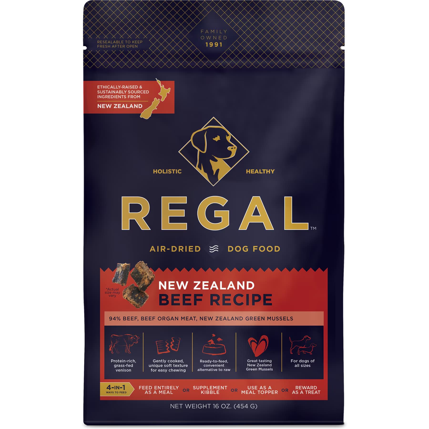Regal Pet Foods Regal Pet Foods Air-Dried Limited Ingredient Diet Beef Flavored Dehydrated Dog Food & Topper