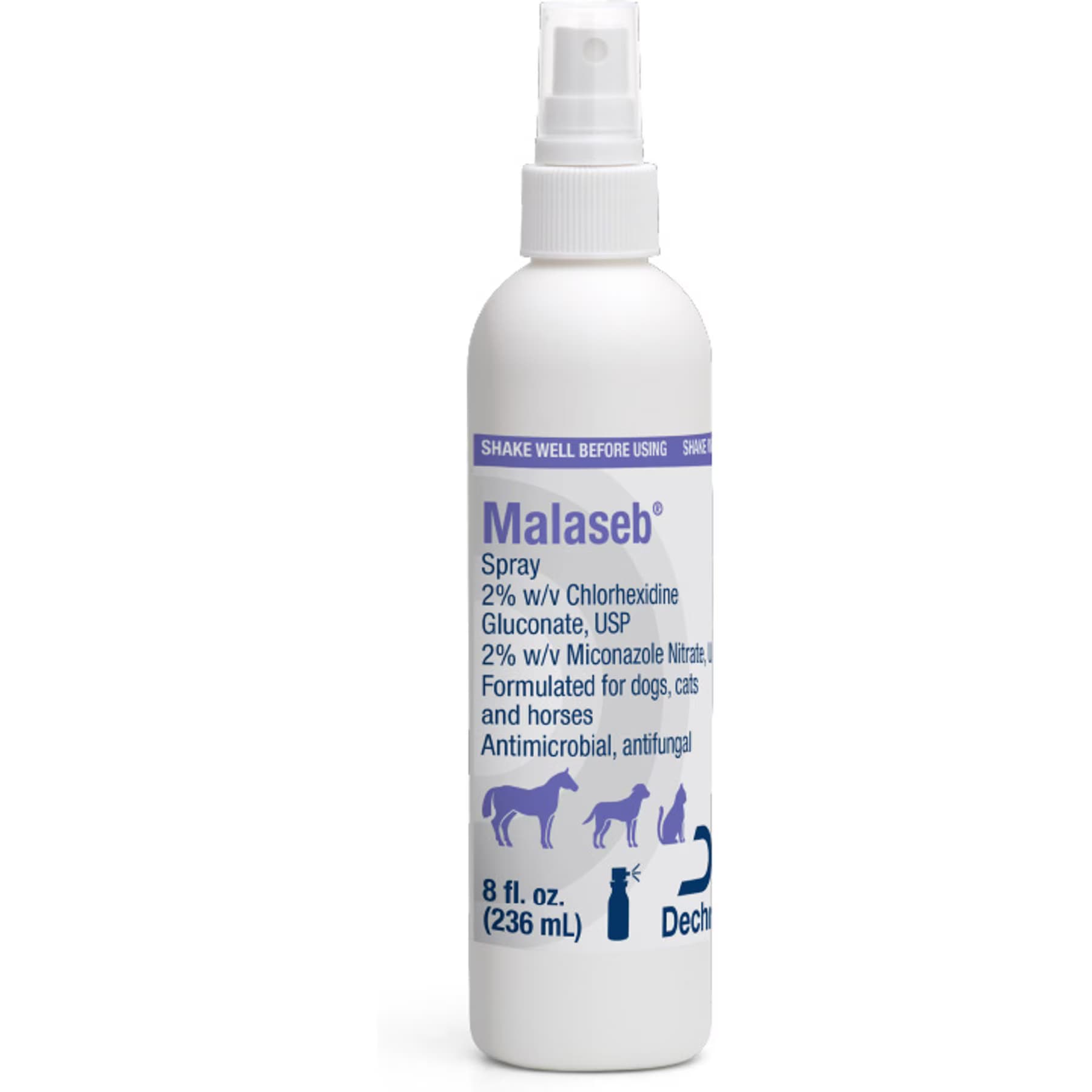 Malaseb Malaseb Chlorhexidine & Miconazole Dogs, Cats & Horses Spray, 8-fl oz bottle