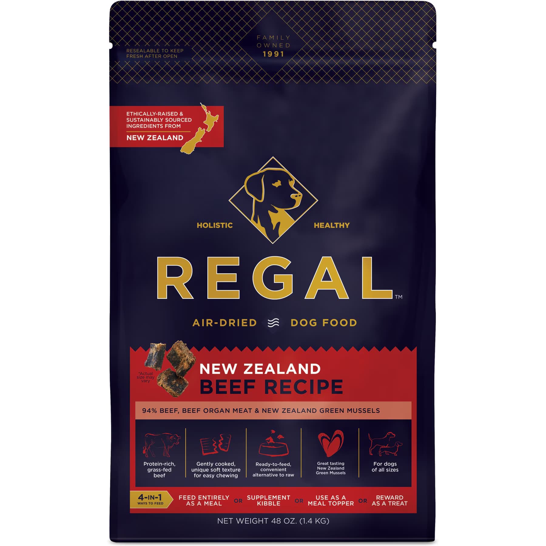 Regal Pet Foods Air-Dried Limited Ingredient Diet Beef Flavored Dehydrated Dog Food & Topper — view 2