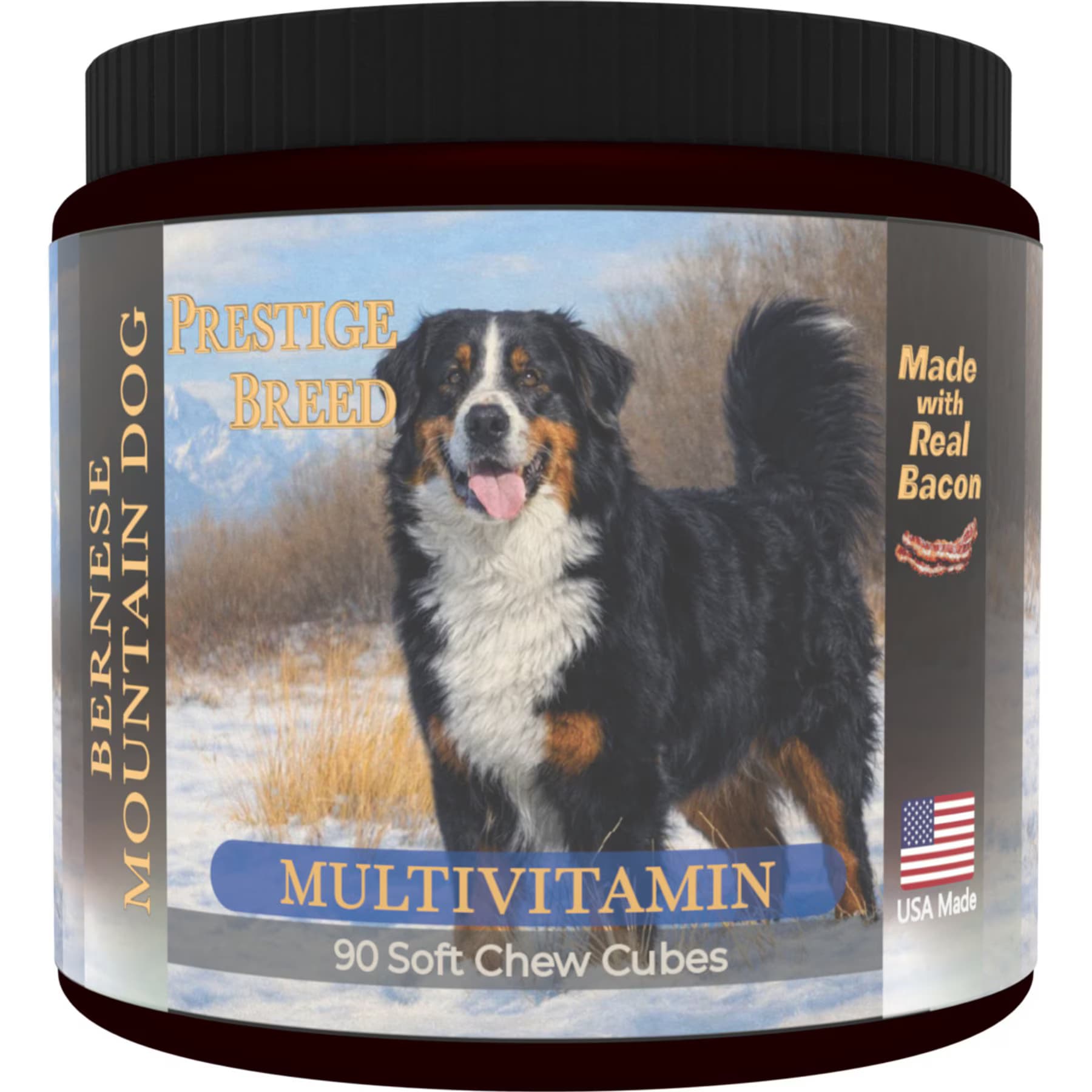 Prestige Breed Prestige Breed Bernese Mountain Dog Multivitamins Digestive Health Bacon Flavored Supplement for Dogs