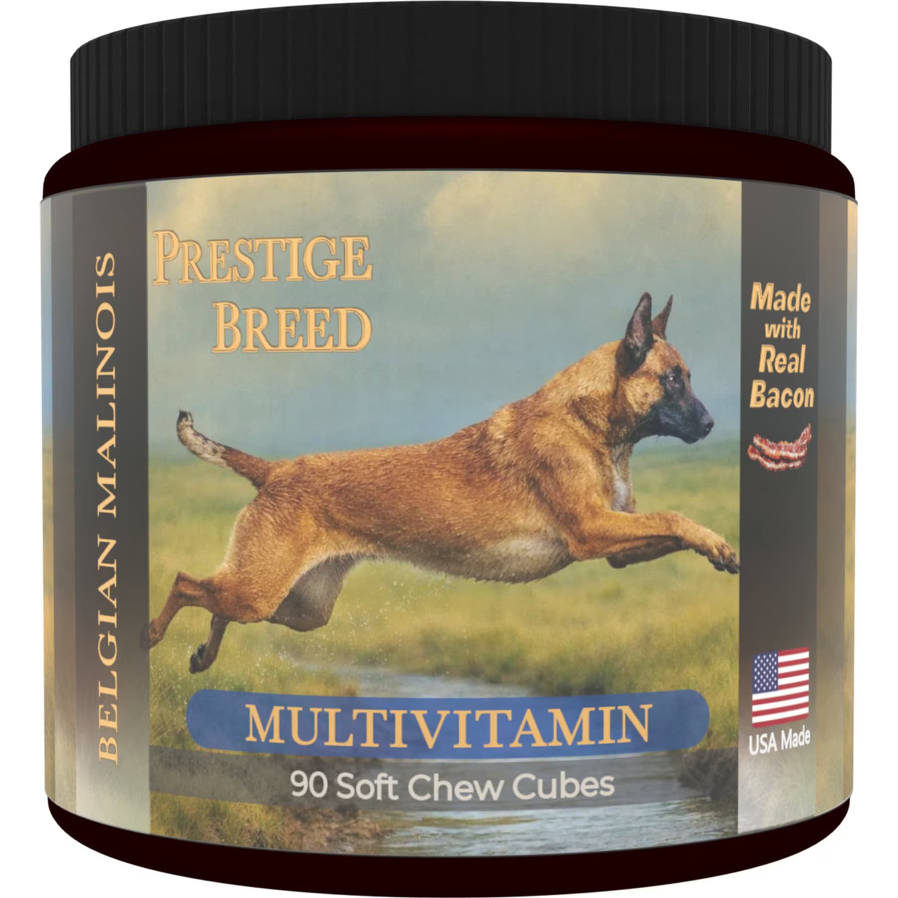 Prestige Breed Prestige Breed Belgian Malinois Multivitamins Digestive Health Bacon Flavored Supplement for Dogs