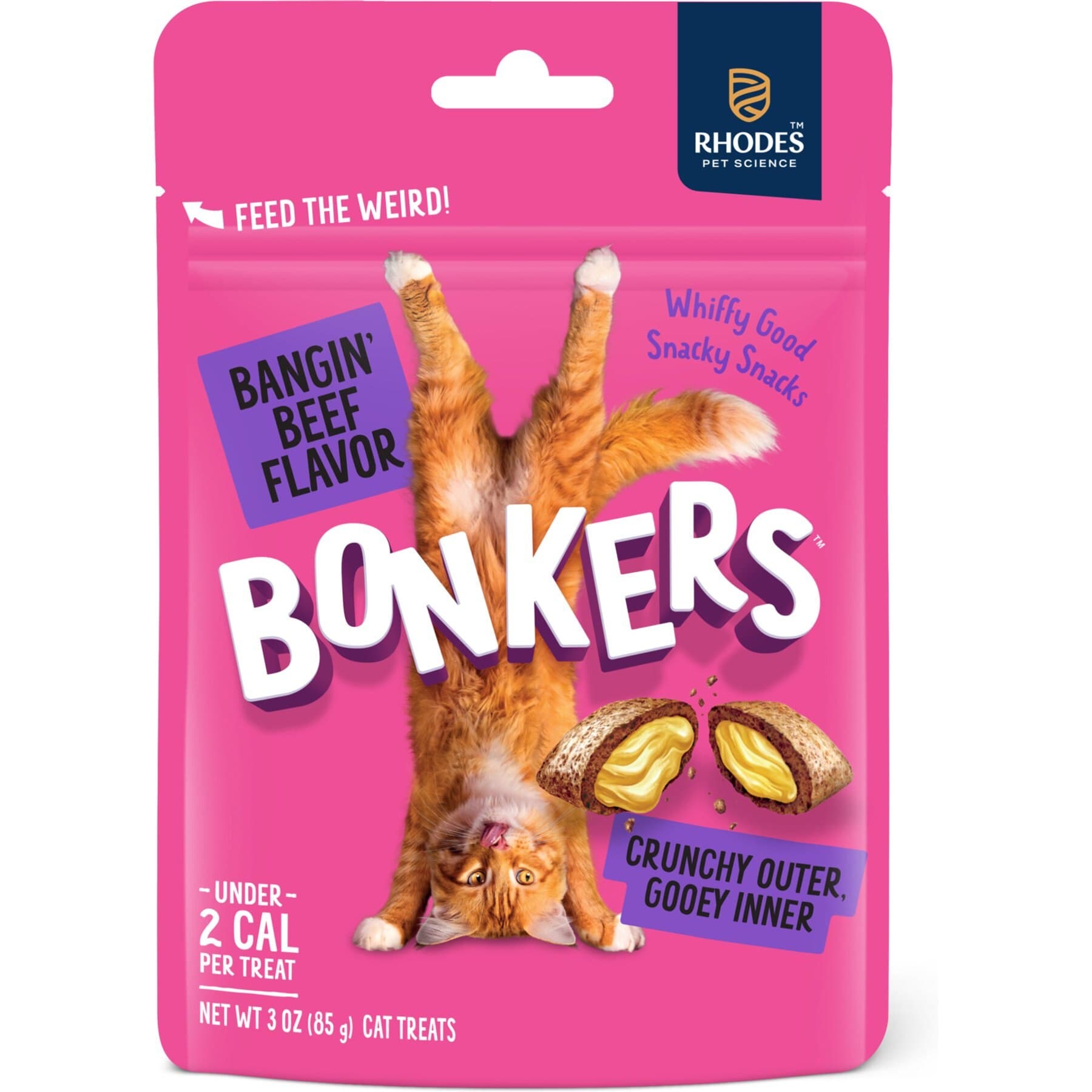 BONKERS Cat Pillows Bangin Beef Flavored Crunchy Cat Treats — view 2