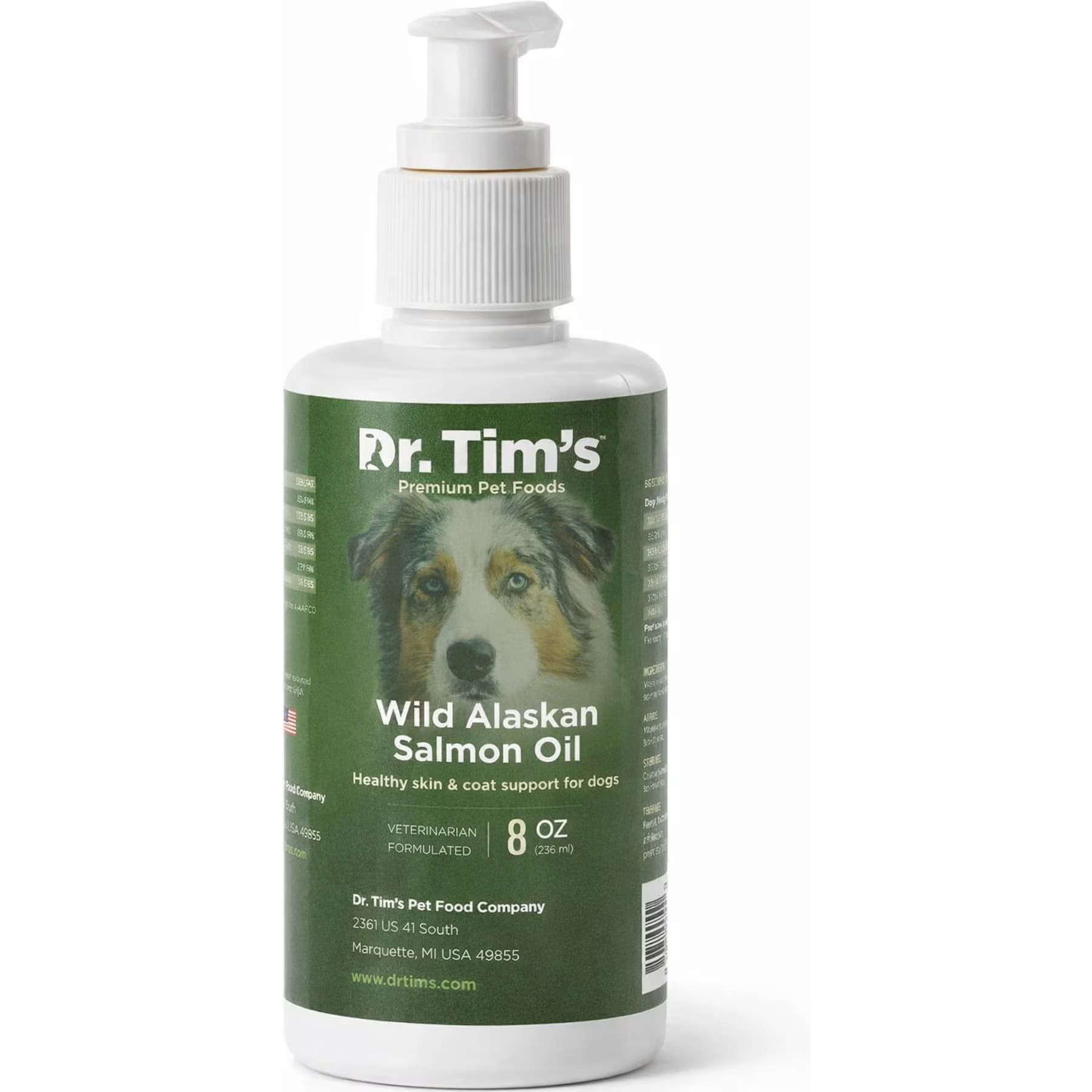 Dr. Tim's Dr. Tim’s Wild Alaskan Salmon Oil Liquid Dog Supplement, 8-fl oz bottle