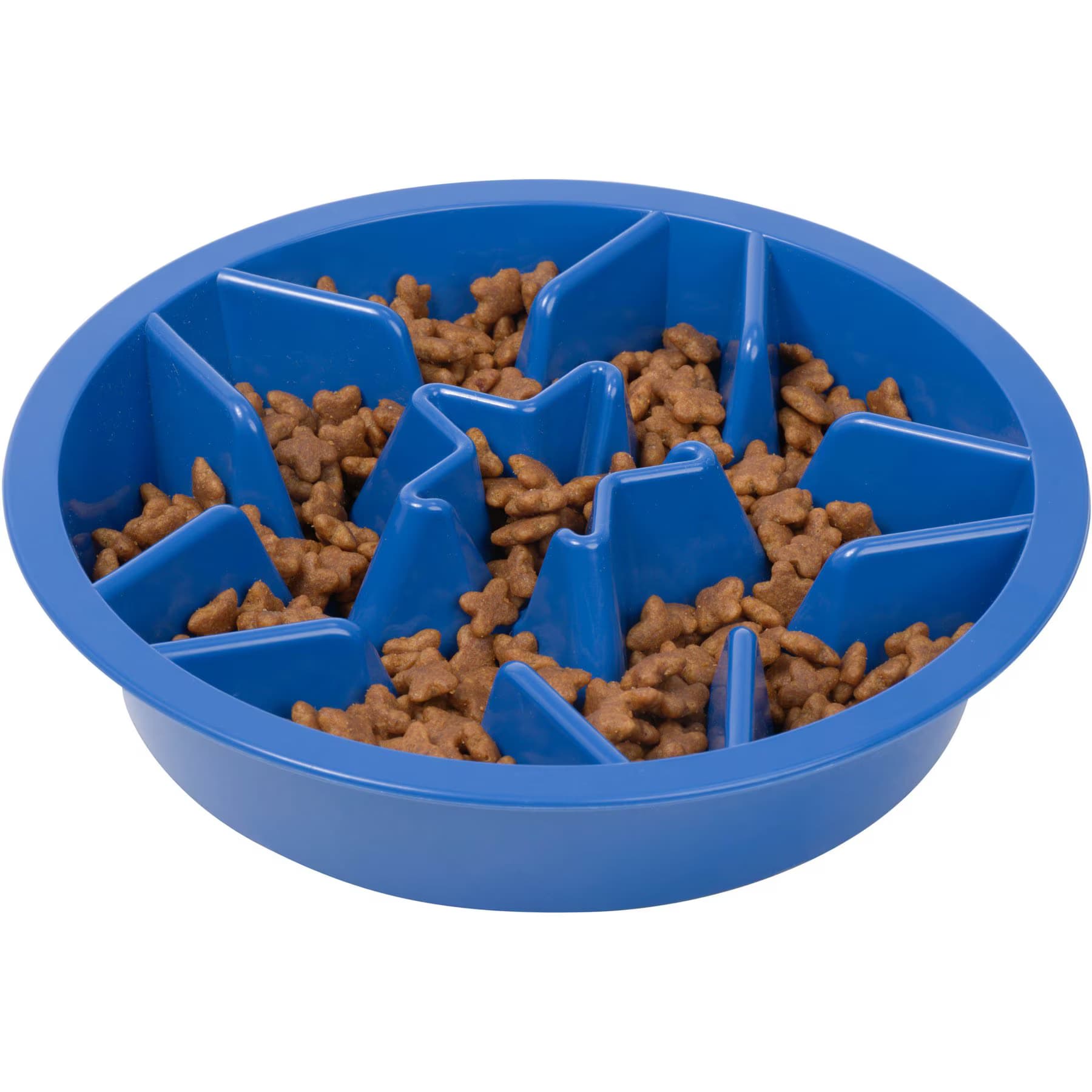 Leash Boss Raised Pet Feeders Slow Feed Dog Bowl, 1.5-cup, Blue — Star — view 2