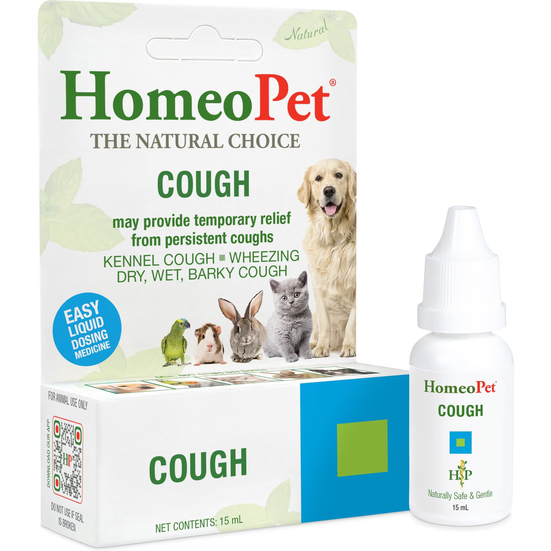 HomeoPet HomeoPet Cough Homeopathic Medicine for Cough Suppressant for Birds, Cats, Dogs & Small Pets, 450 drops