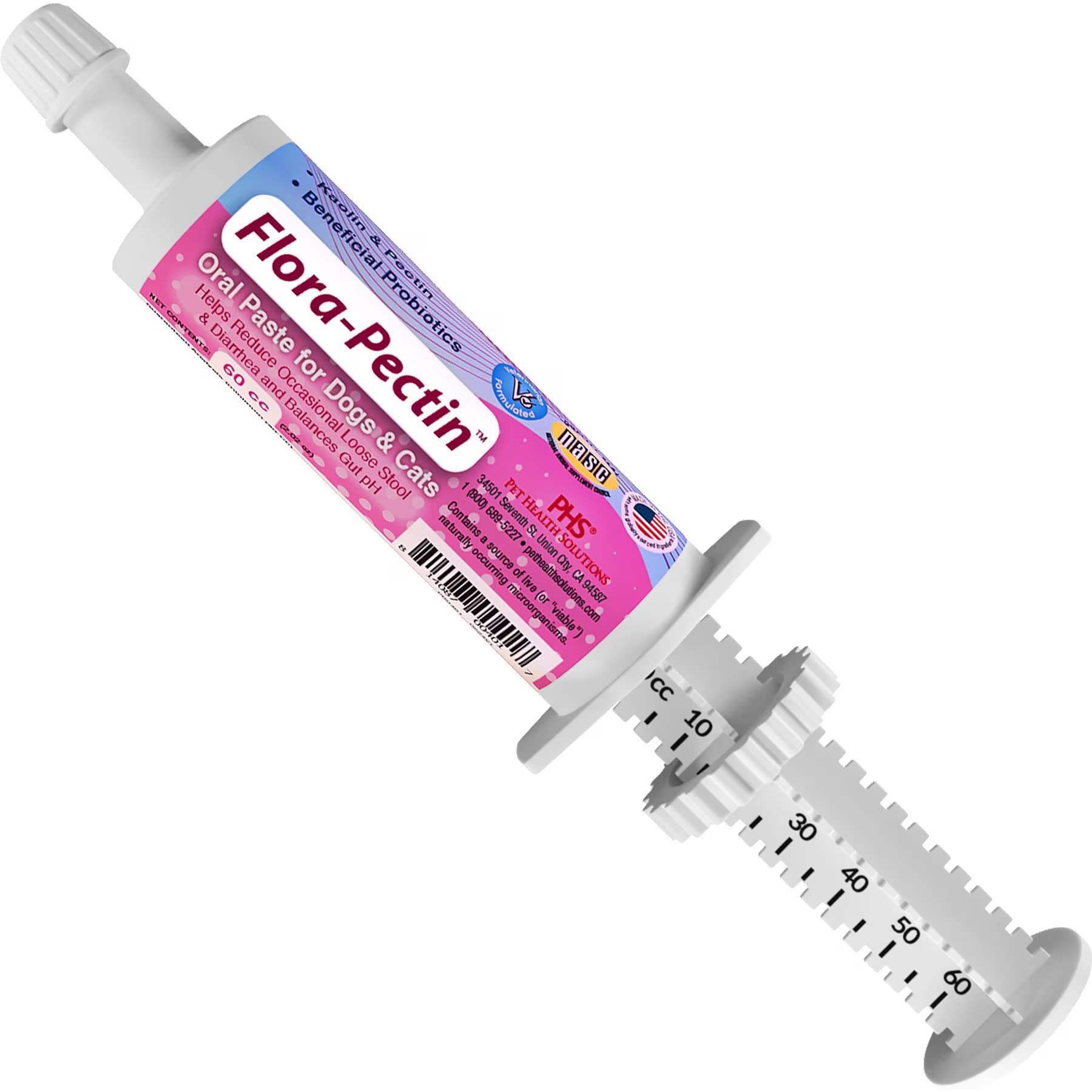 Flora-Pectin Flora-Pectin Digestive Aid Stool Firming & Diarrhea Support Chicken Flavored Oral Gel for Dogs & Cats, 60-cc