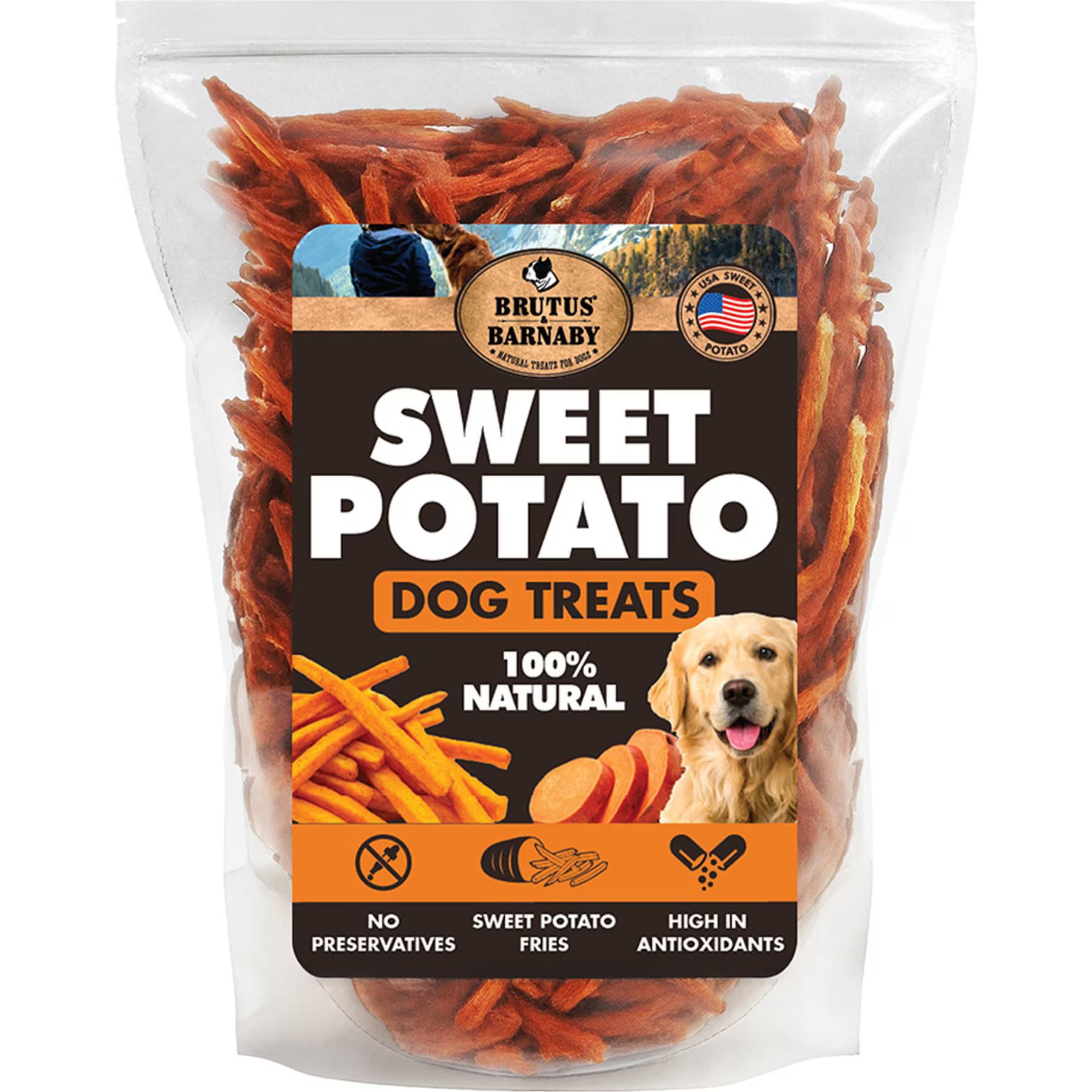 Brutus & Barnaby Brutus & Barnaby Single Ingredient Sweet Potato Fries Grain-Free Dehydrated Dog treats
