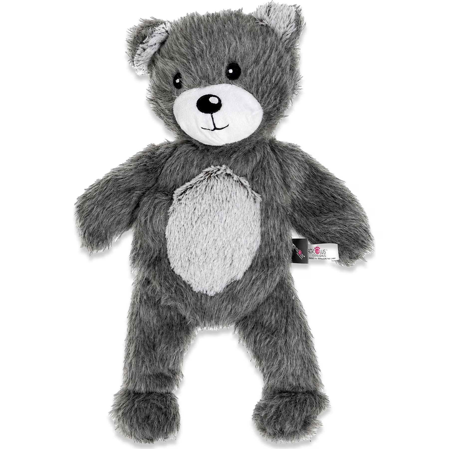 PetRageous Designs PetRageous Designs Beau the Bear 18-in Squeak & Crinkle Plush Dog Toy, Grey