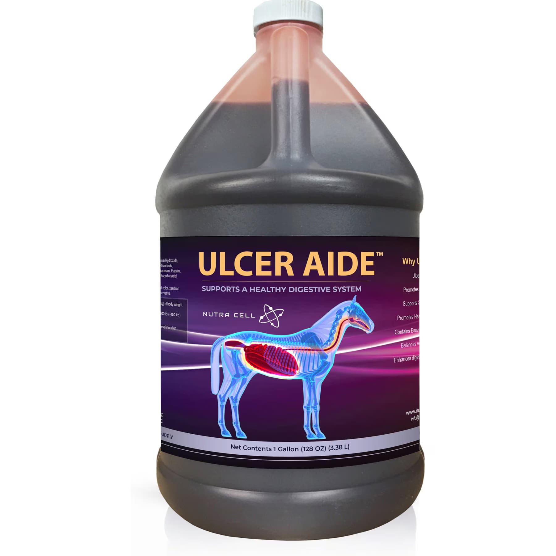 Nutra Cell Nutra Cell Ulcer Aide Liquid Horse Supplement, 1-gal bottle