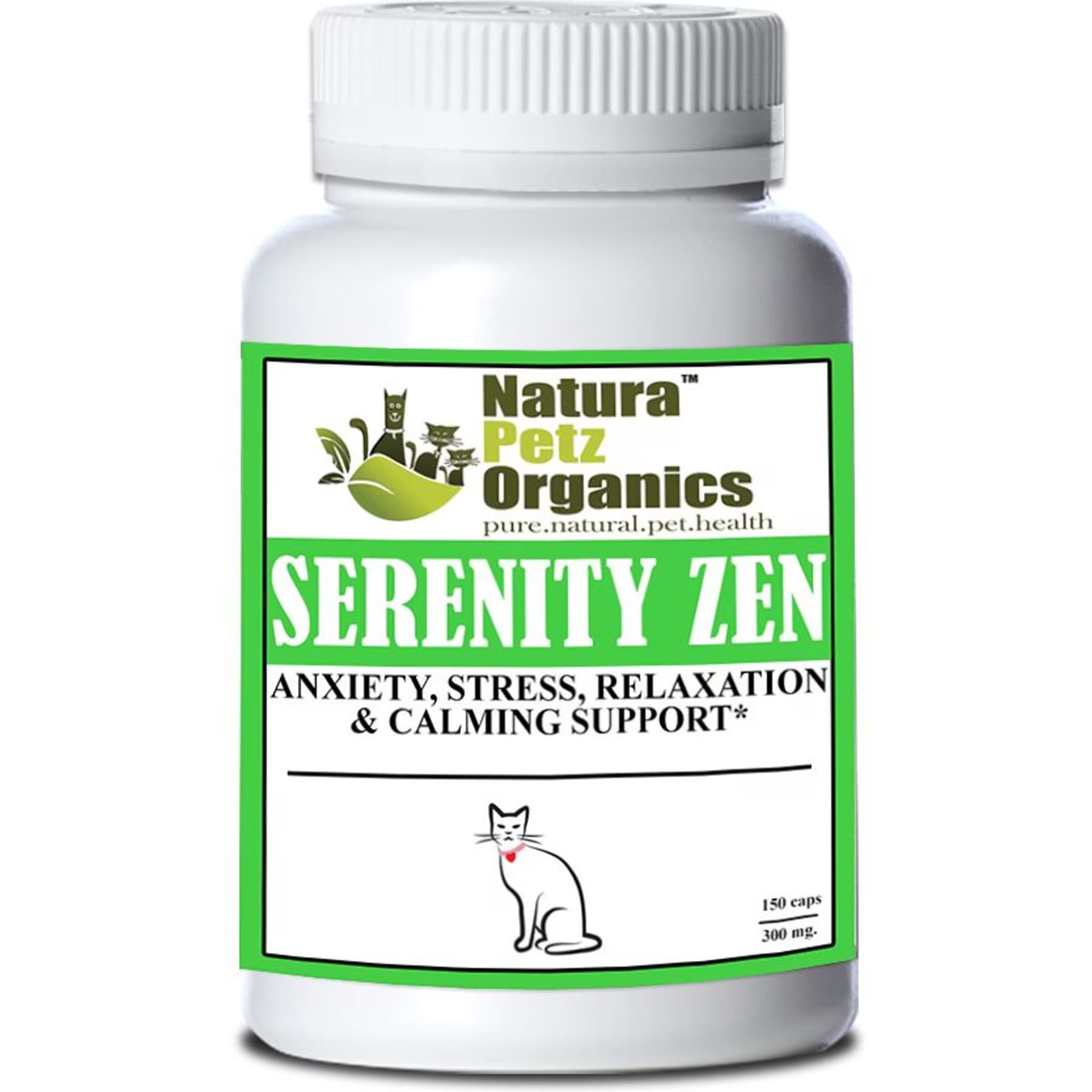 Natura Petz Organics Natura Petz Organics SERENITY ZEN – Anxiety, Stress, Relaxation & Multi-Systems Calming Support* Cat Supplement