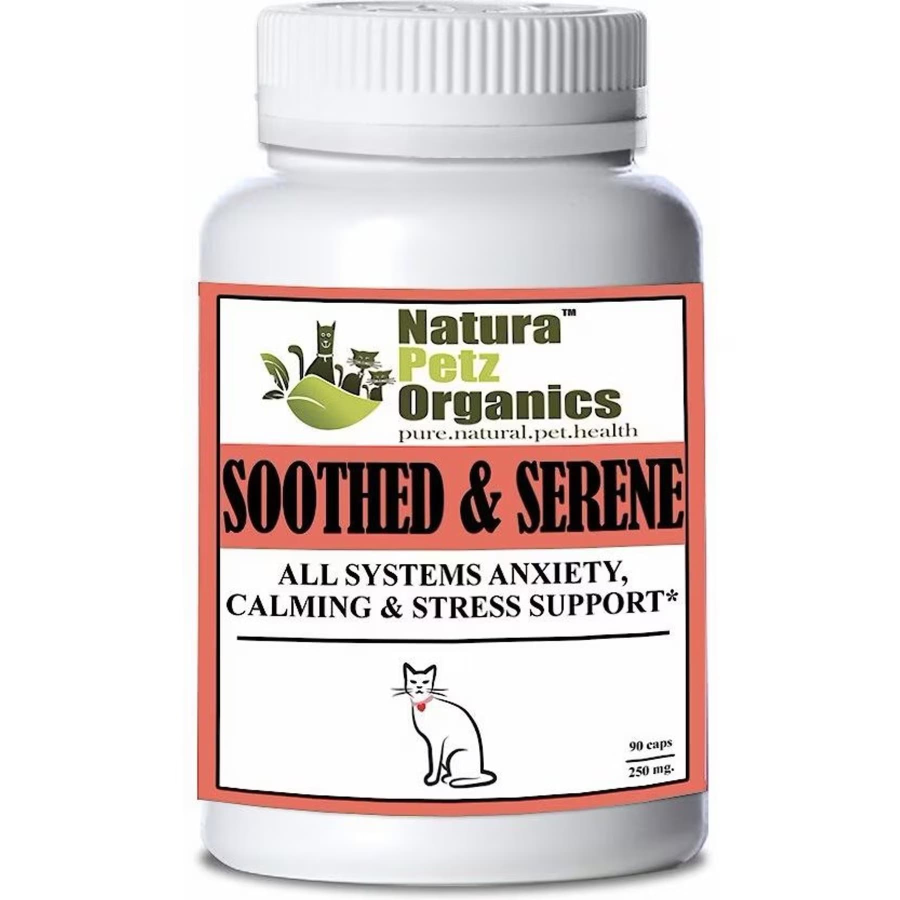Natura Petz Organics Natura Petz Organics SOOTHED & SERENE* – All Systems Anxiety, Calming & Stress Support* Cat Supplement