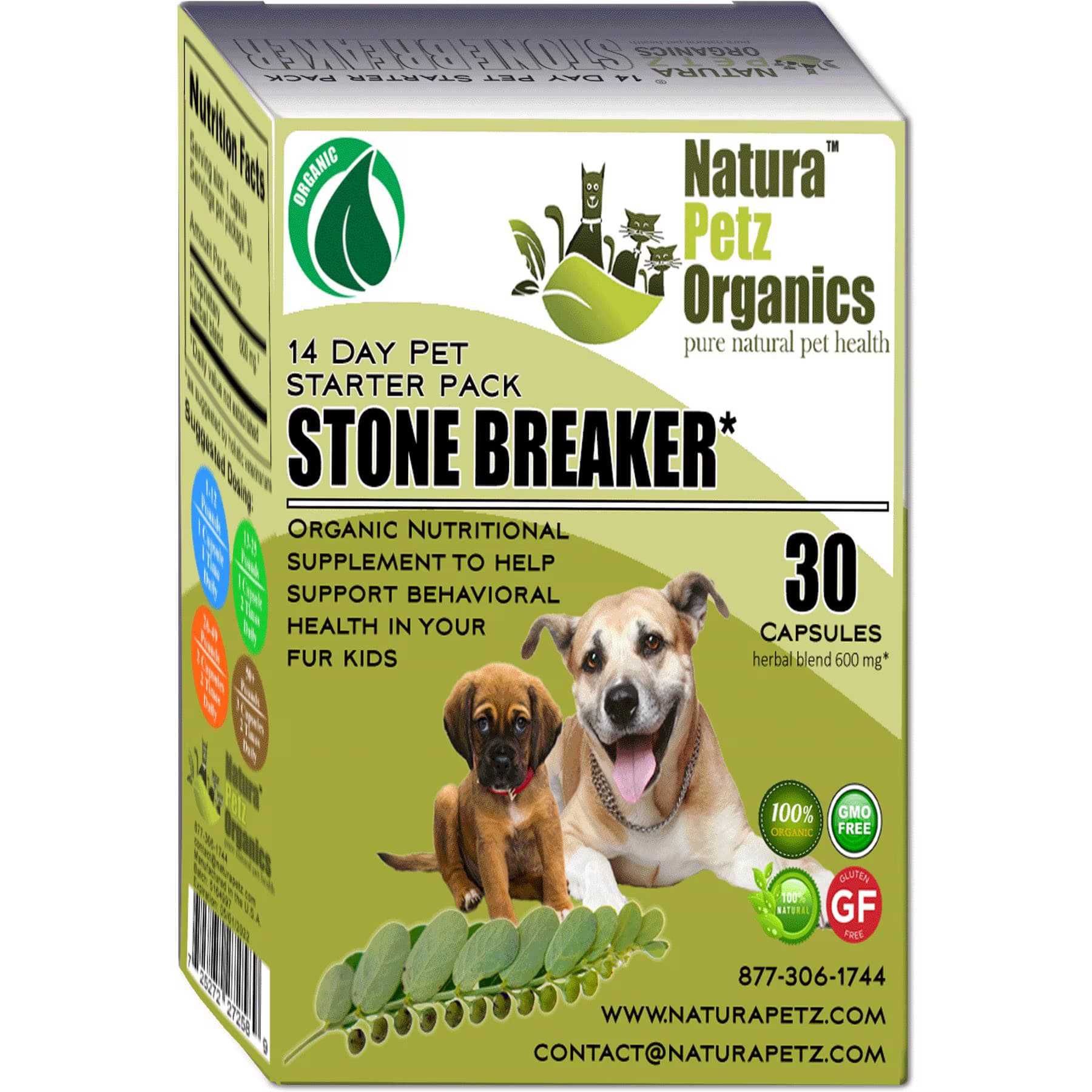 Natura Petz Organics Natura Petz Organics Stone Breaker Starter Pack Homeopathic Medicine for Bladder Stones & Kidney Stones for Dogs