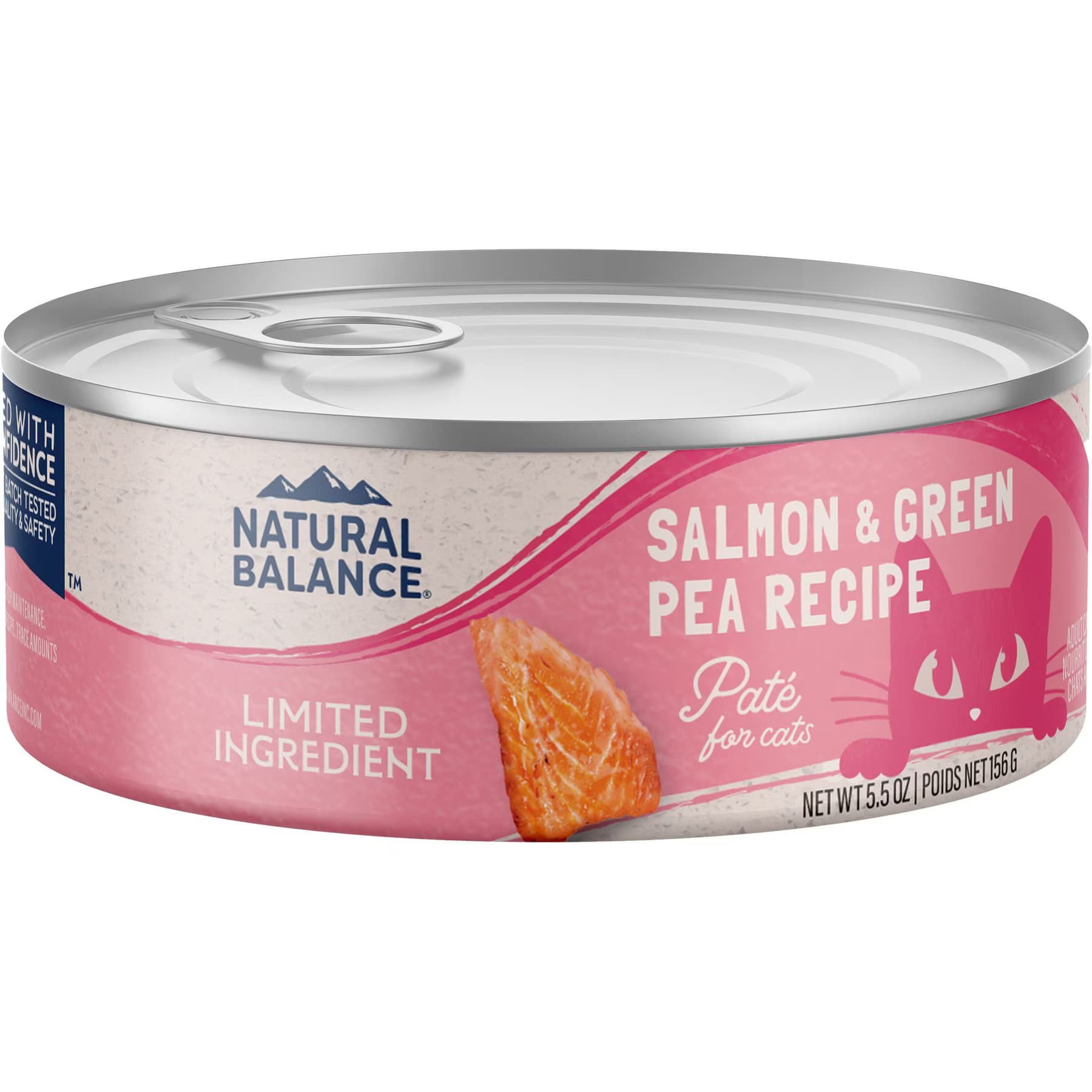 Natural Balance L.I.D. Limited Ingredient Diets Salmon & Green Pea Formula Grain-Free Salmon & Green Pea Pate Canned Cat Food, 6-oz — view 2
