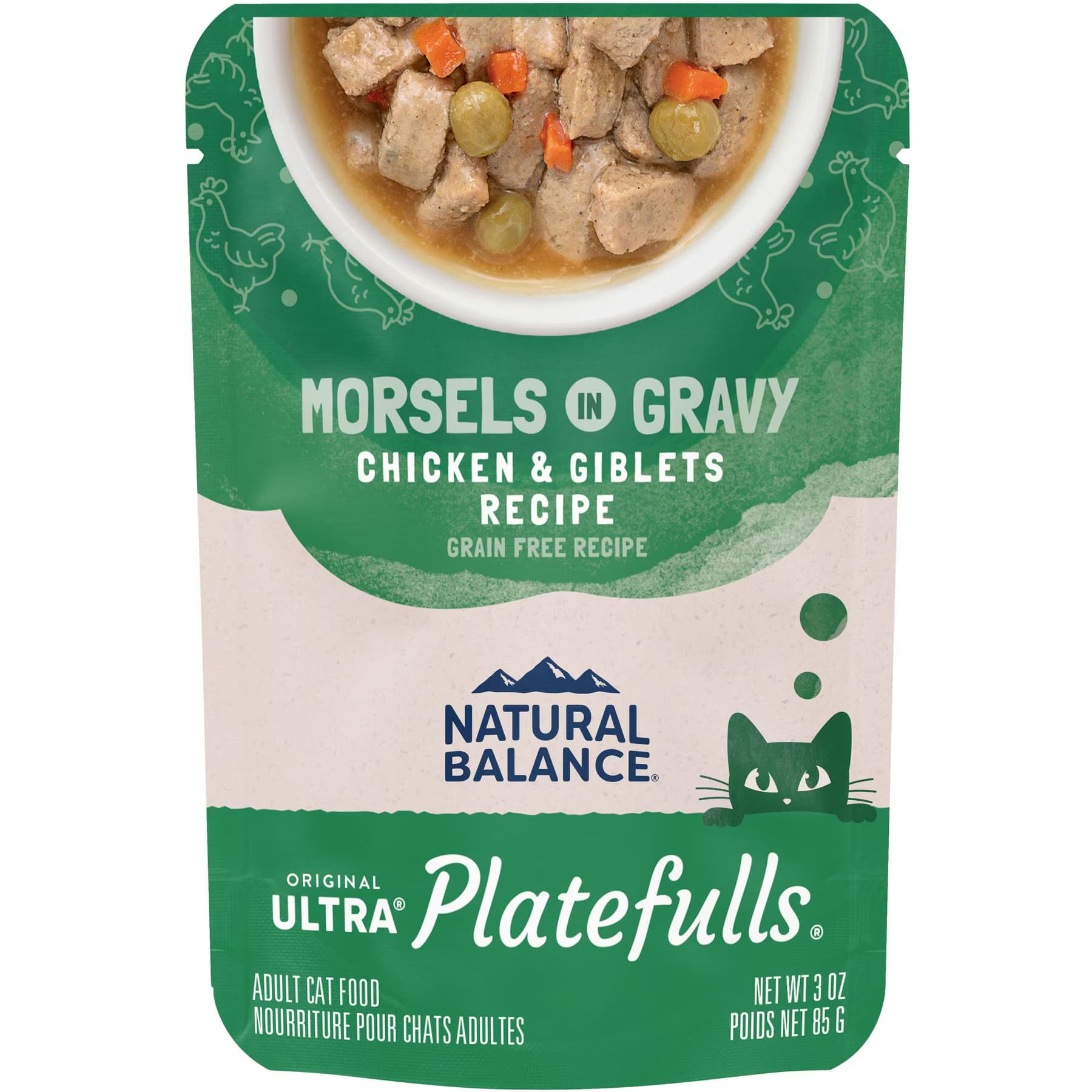 Natural Balance Natural Balance Platefulls Chicken & Giblets Formula in Gravy Grain-Free Cat Food Pouches