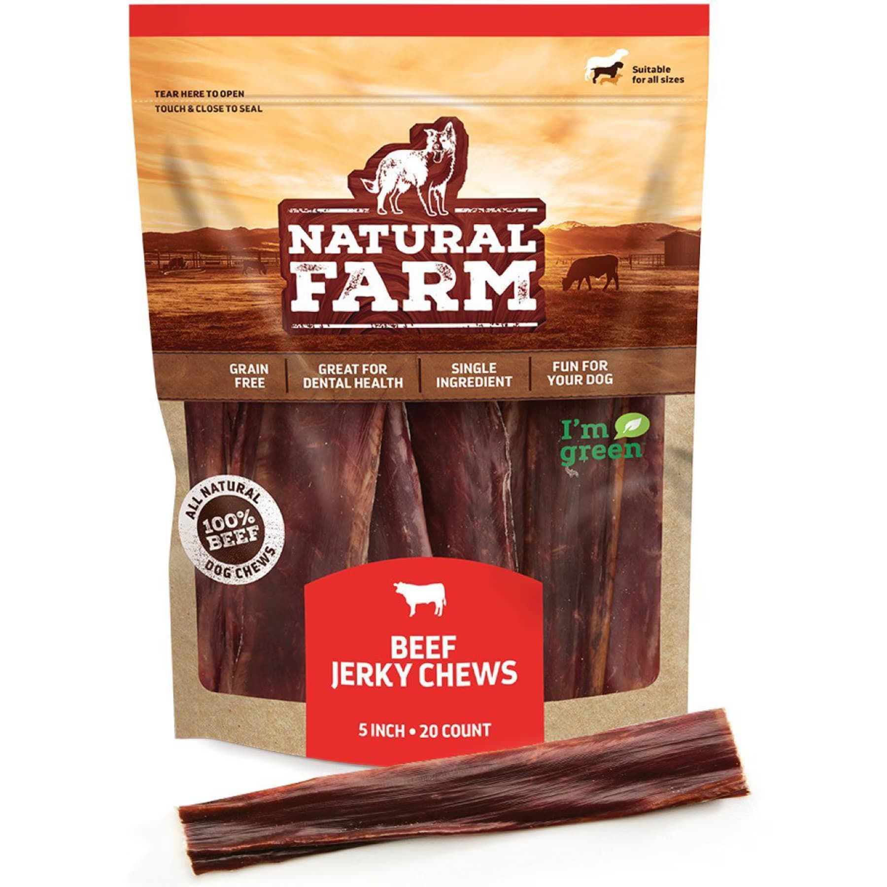 Natural Farm Natural Farm Gullet Jerky Sticks Dog Treats, 5-in