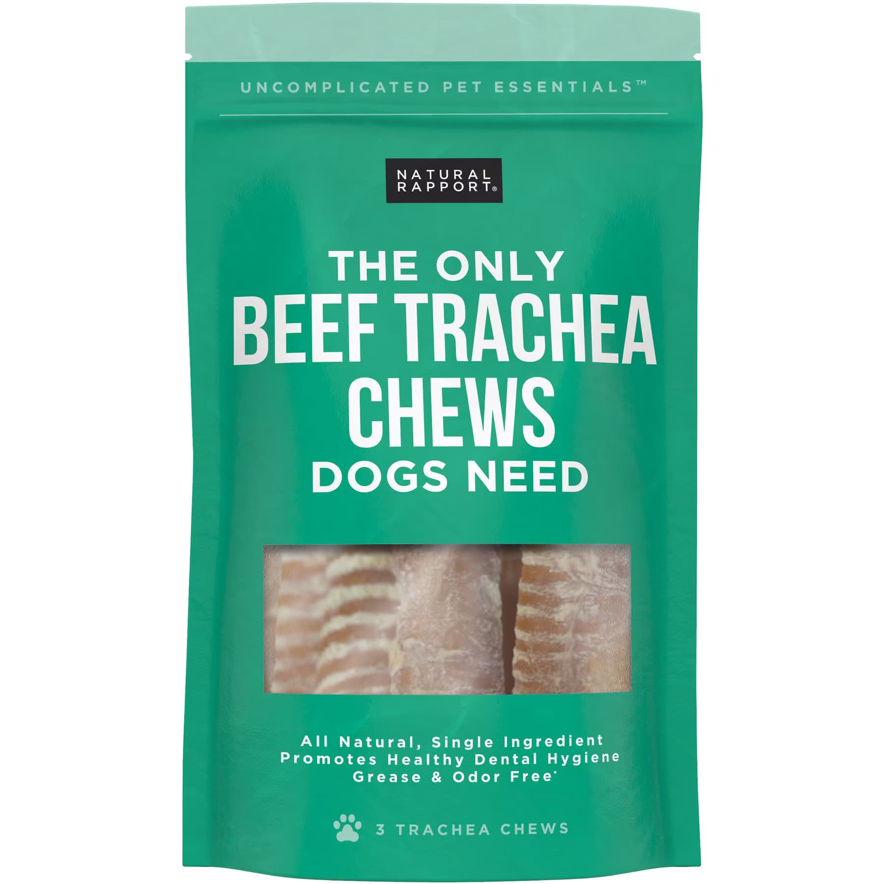 Natural Rapport Natural Rapport The Only Beef Trachea Chews Dog Treats