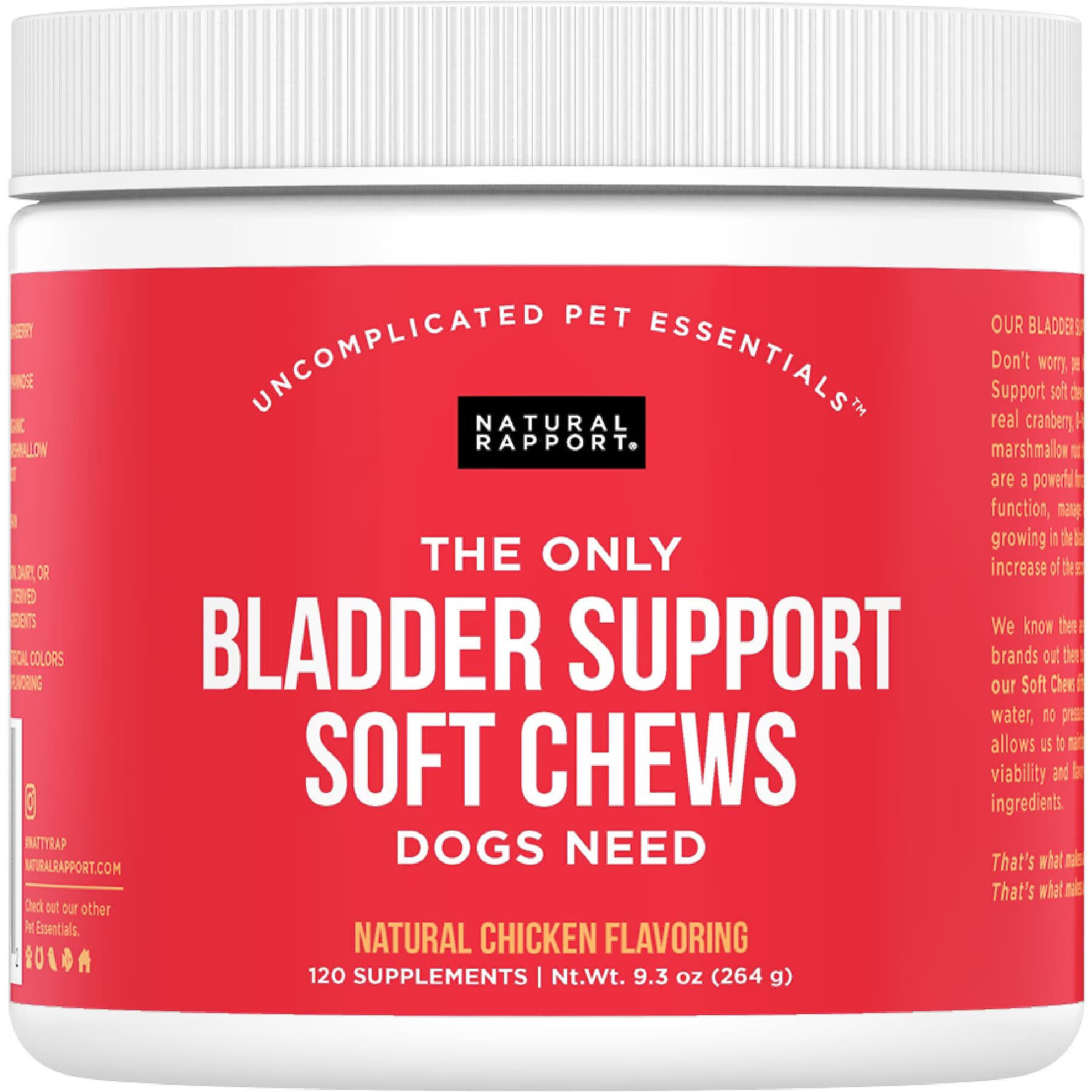 Natural Rapport Natural Rapport The Only Bladder Support Soft Chews Dogs Need