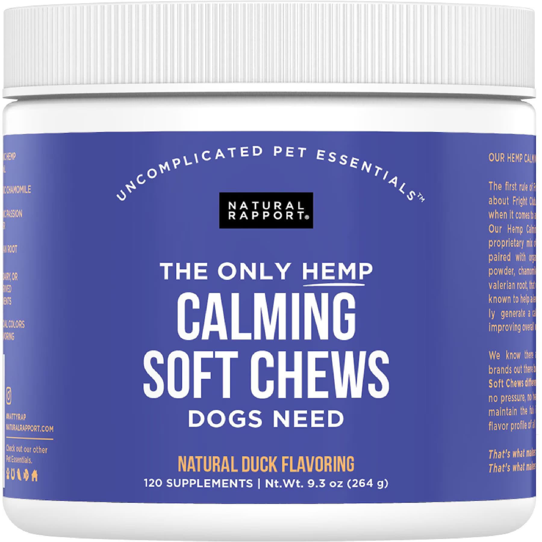 Natural Rapport Natural Rapport The Only Hemp Calming Soft Chews Dogs Need Calming Supplement for Dogs
