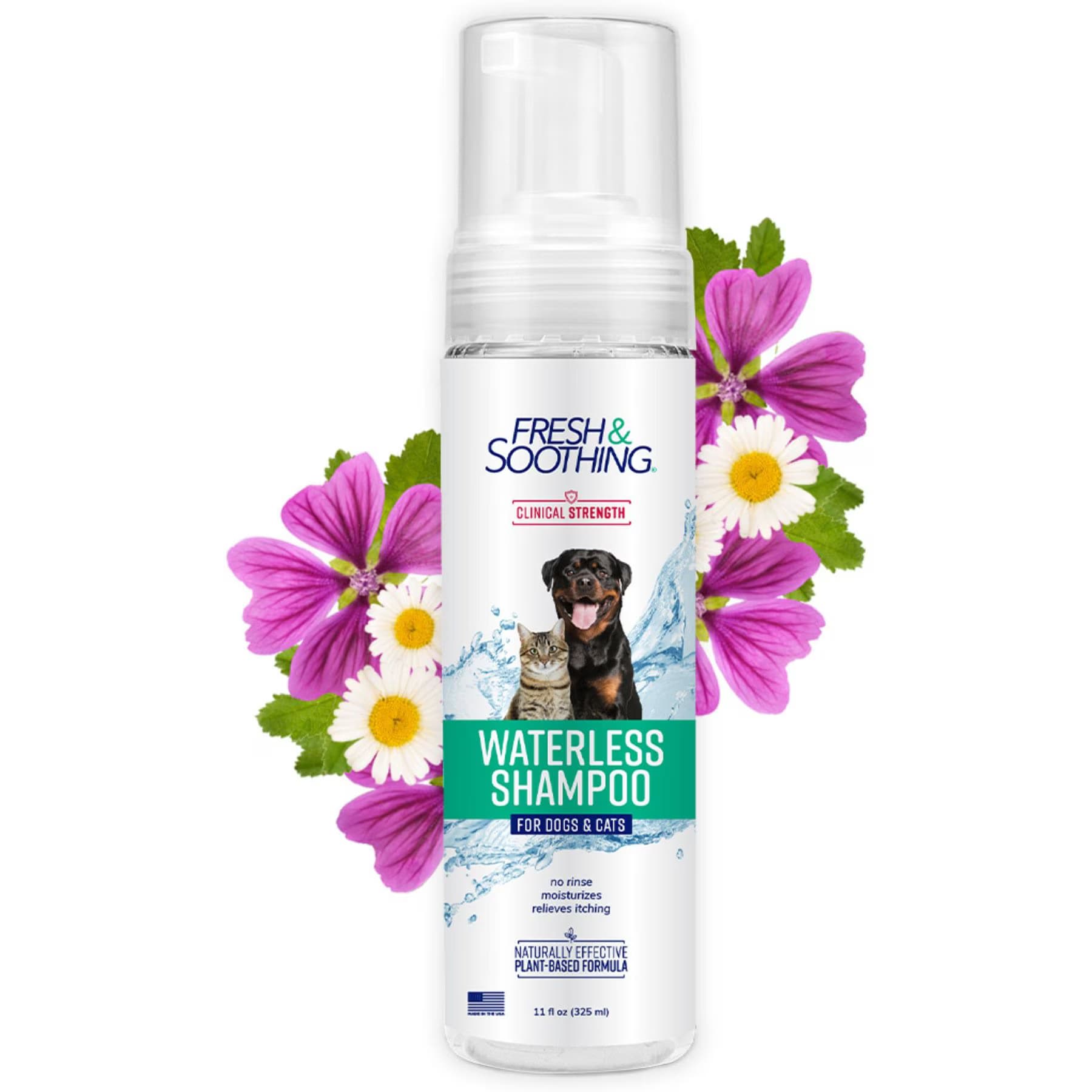 Naturel Promise Naturel Promise Fresh & Soothing Natural Waterless Foaming Dog Shampoo, 11-fl oz bottle
