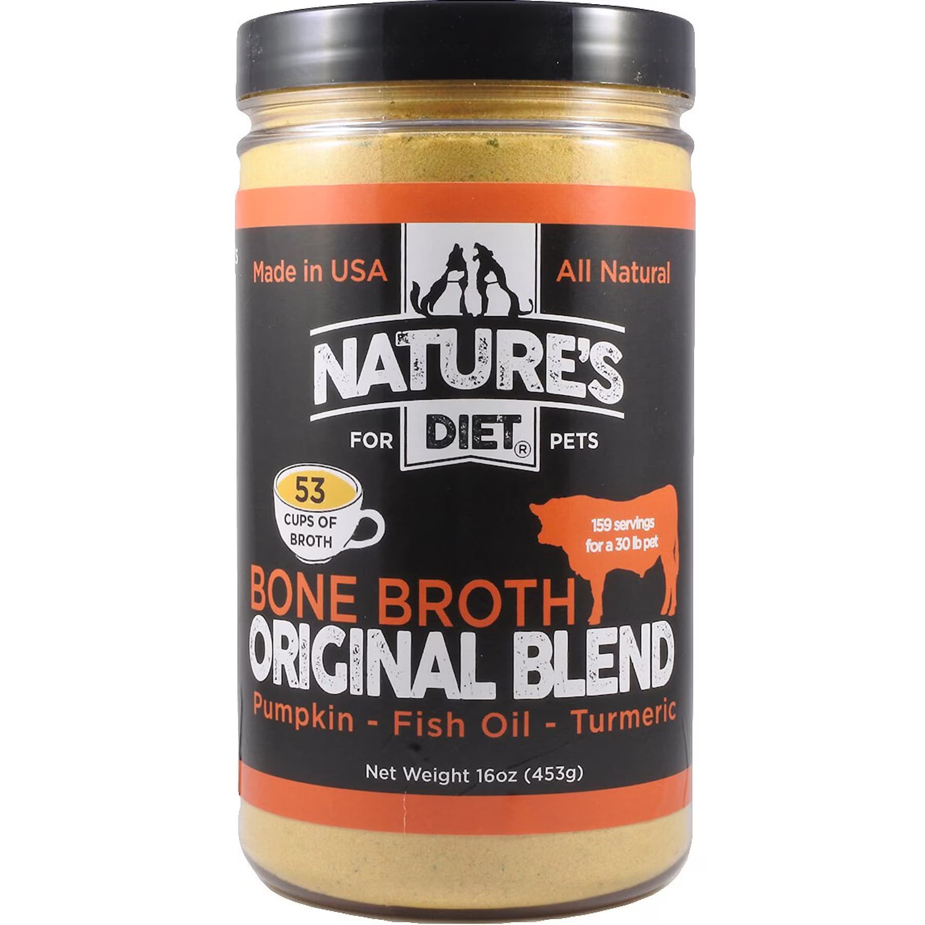 Nature's Diet Nature’s Diet Original Blend Beef Bone Broth Dry Dog & Cat Food Topping, 16-oz jar