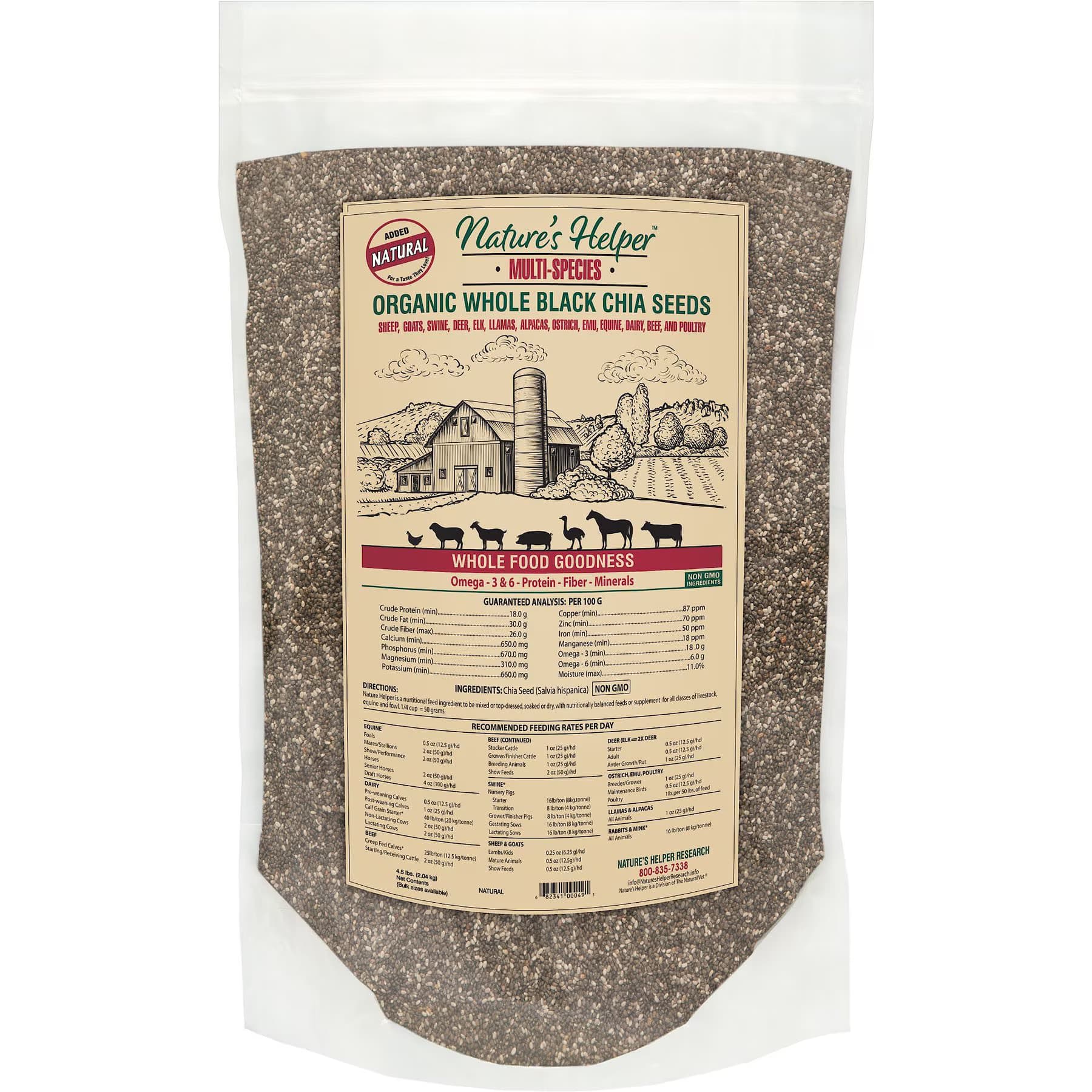 Nature's Helper Nature’s Helper Organic Chia Seeds Goat Feed