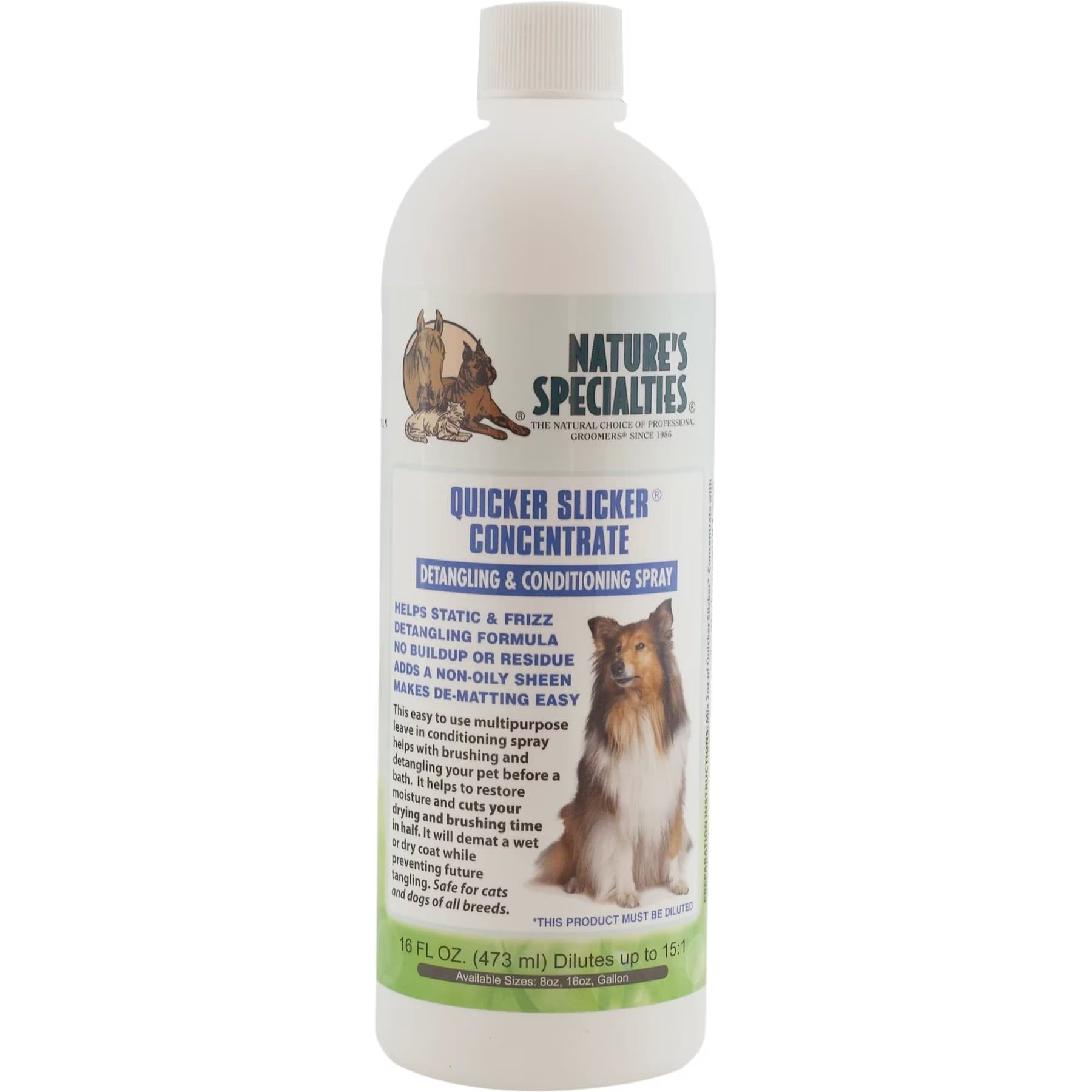 Nature's Specialties Nature’s Specialties Quicker Slicker Concentrate Dog Conditioning Spray, 16-fl oz bottle