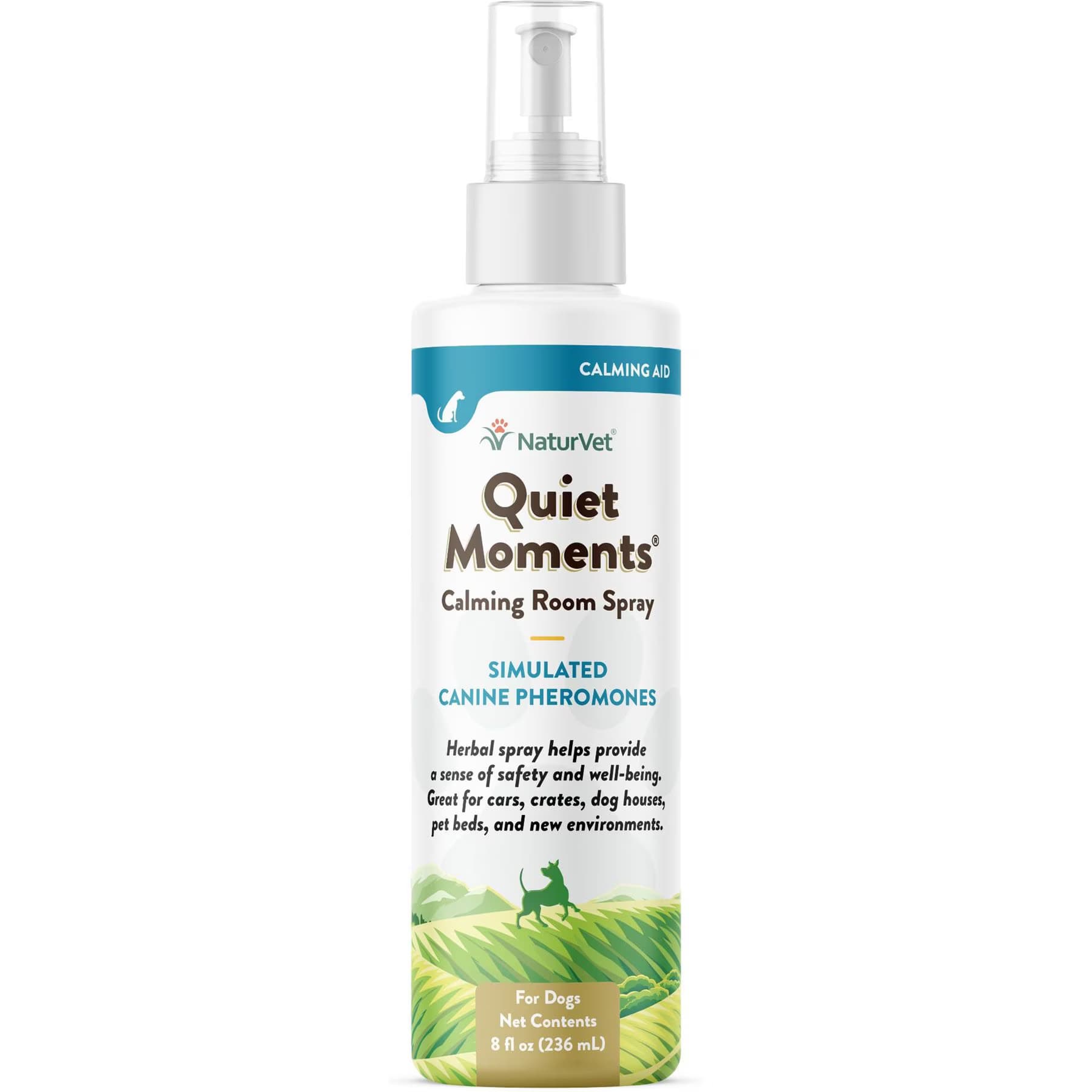 NaturVet NaturVet Quiet Moments Simulated Canine Pheromones Calming Spray for Dogs, 8-oz