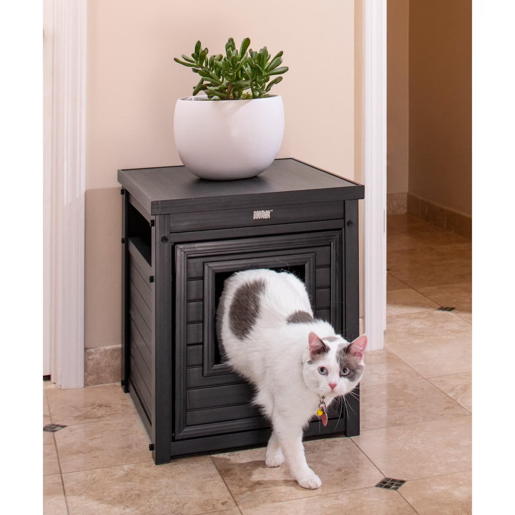 New Age Pet New Age Pet ECOFLEX Litter Box Cover End Table, Espresso, Standard