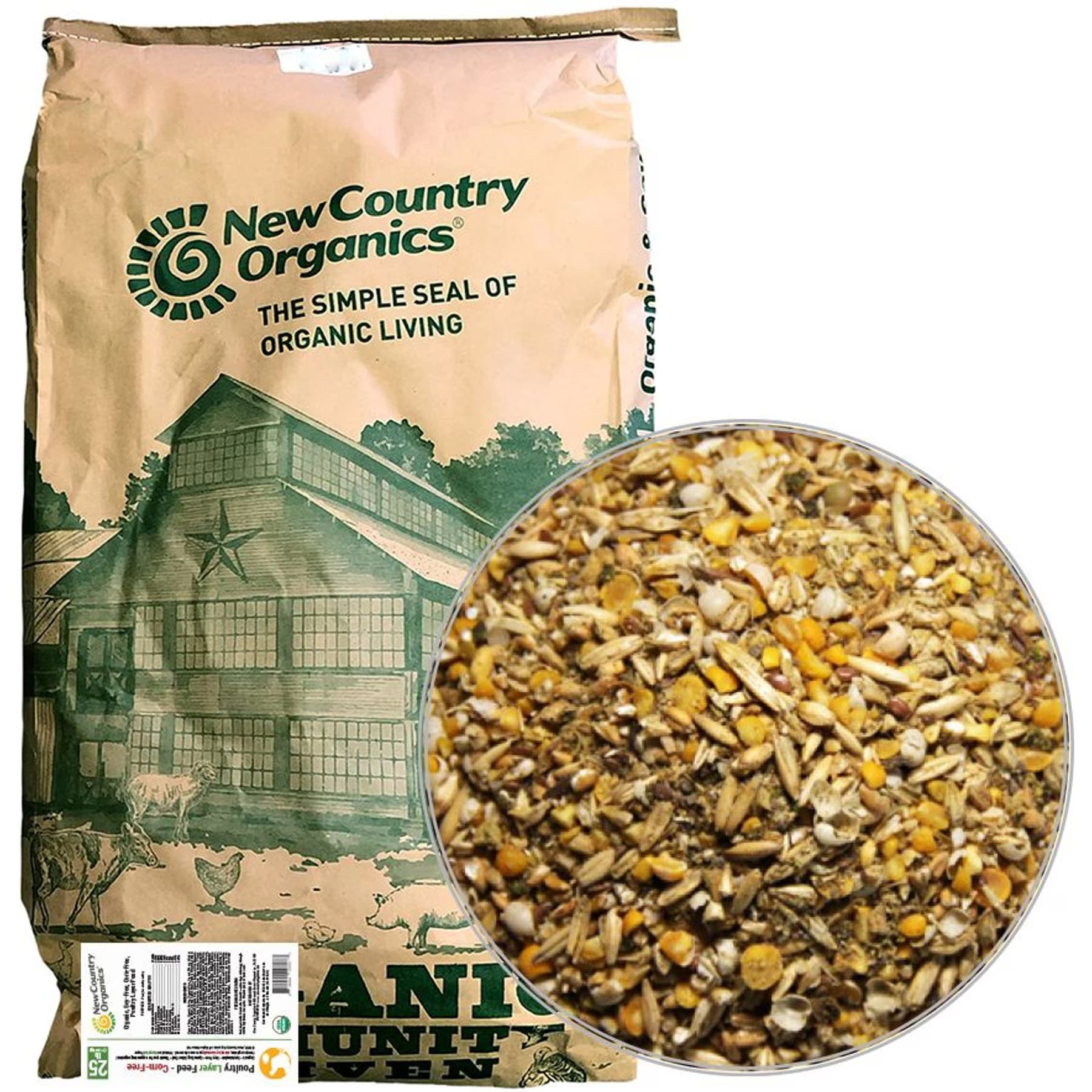 New Country Organics New Country Organics Corn-Free & Soy-Free 17% Protein Grain Chicken Feed
