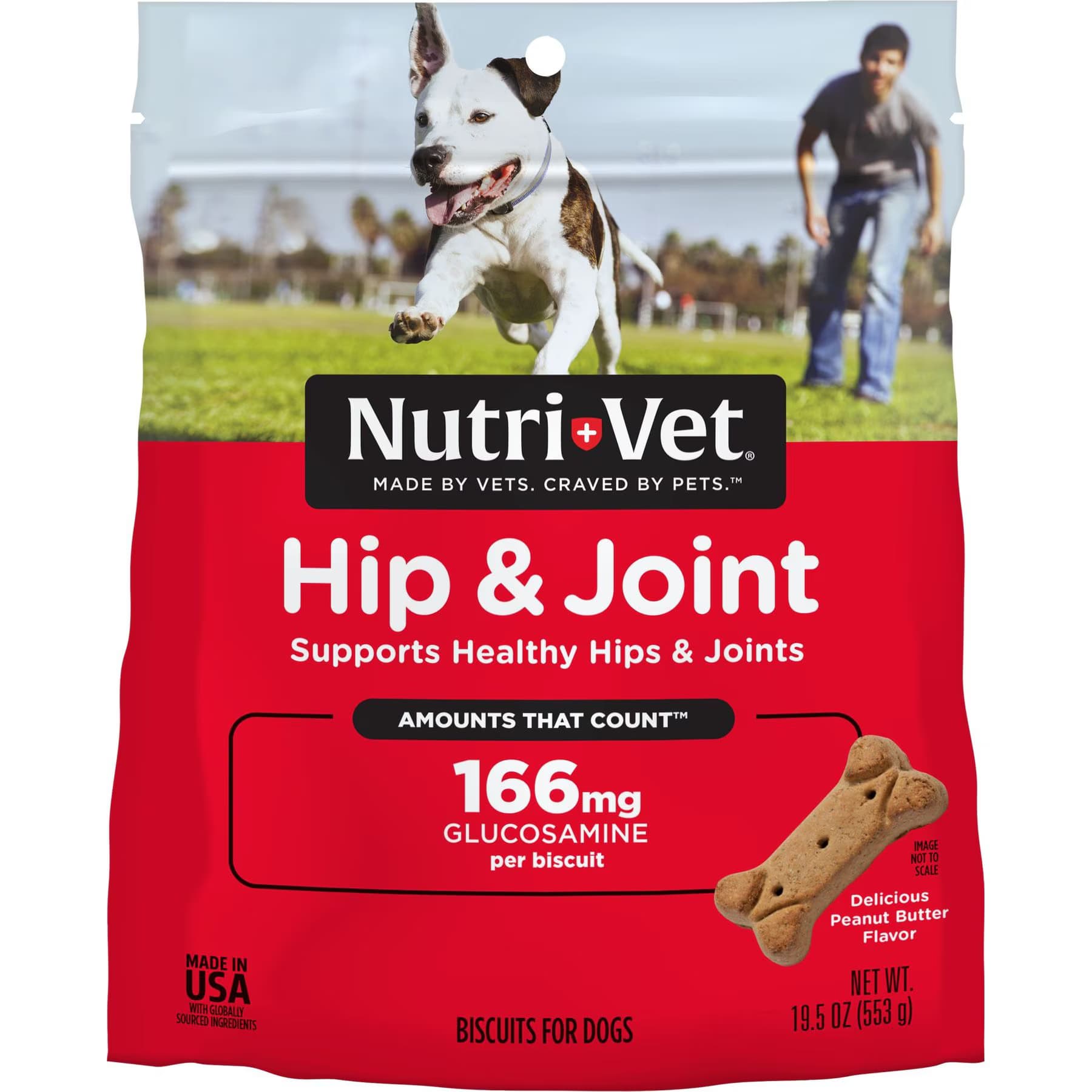 Nutri-Vet Nutri-Vet Hip & Joint Regular Strength Biscuits for Small & Medium Dogs Peanut Butter Flavor Treats