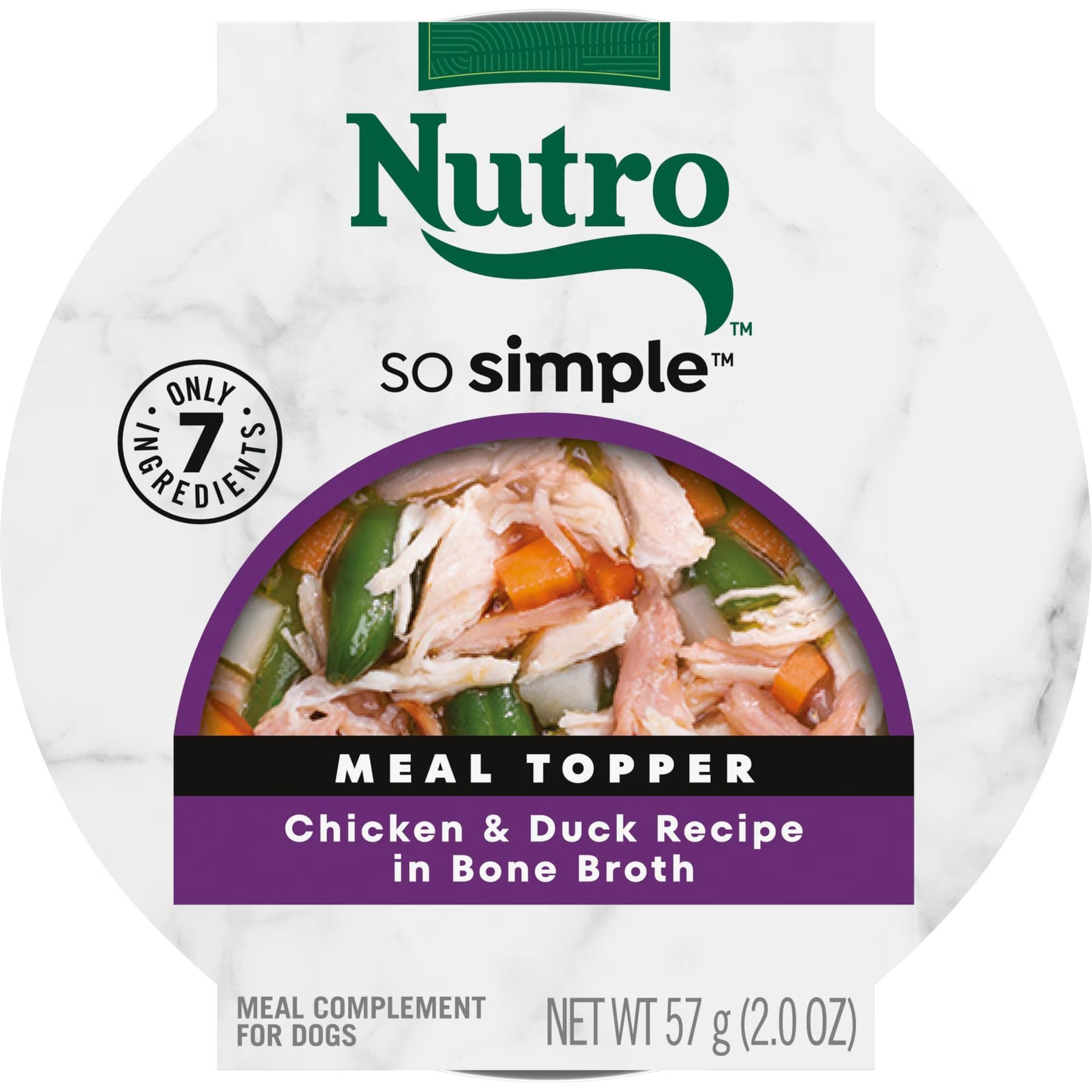Nutro Nutro So Simple Meal Complement Chicken & Duck Recipe in Bone Broth Grain-Free Adult Wet Dog Food Topper