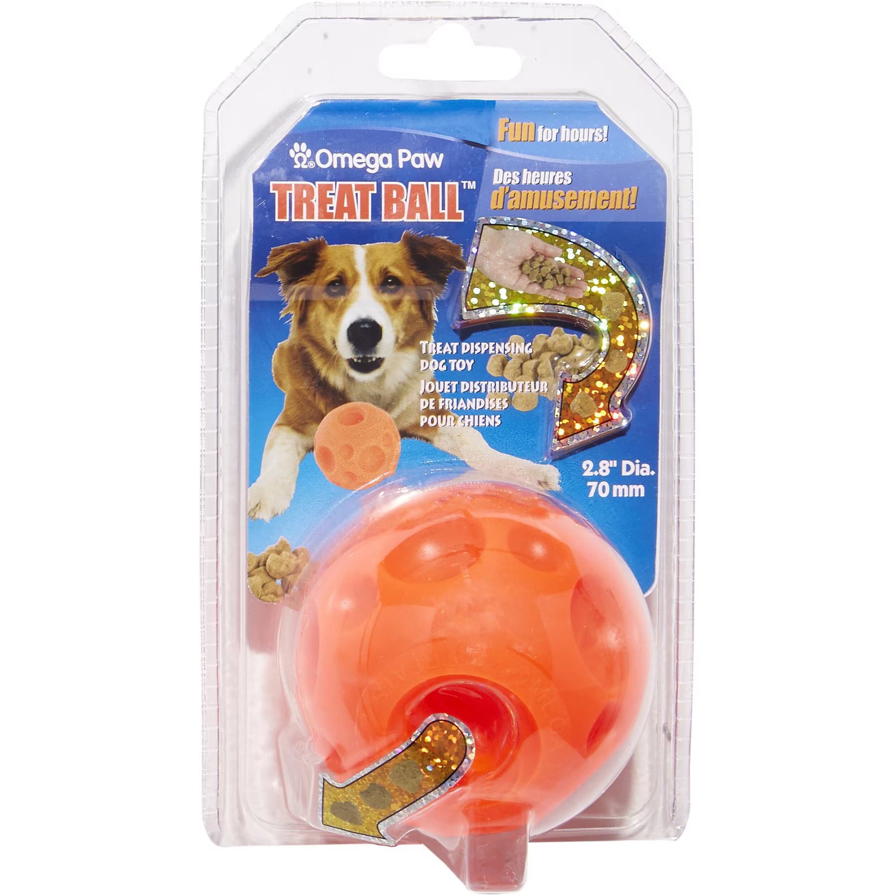 Omega Paw Tricky Treat Ball Dog Toy, Medium — view 3