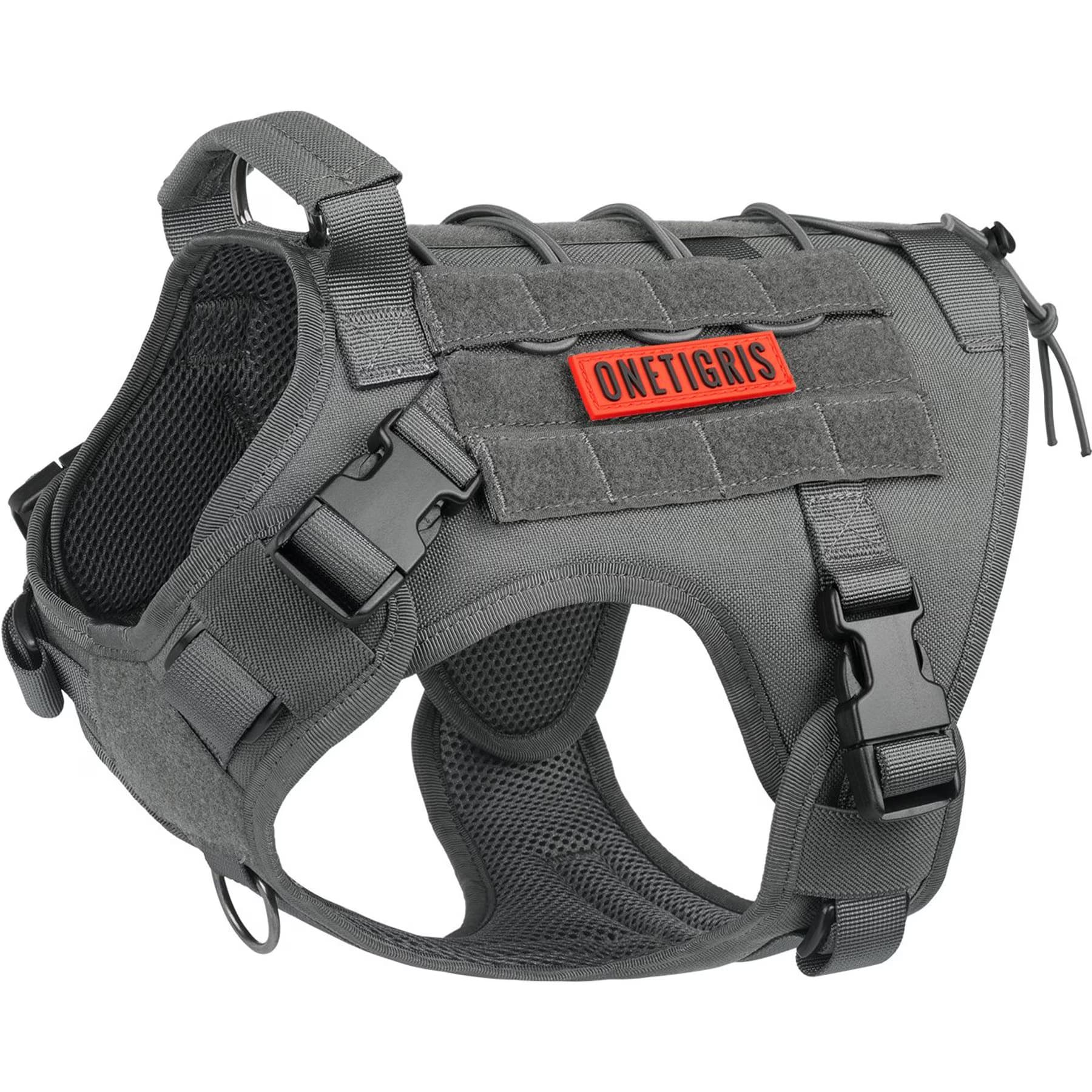 OneTigris OneTigris FIRE WATCHER 2.0 No Pull Dog Harness, Grey, X-Large: 31 to 40-in chest