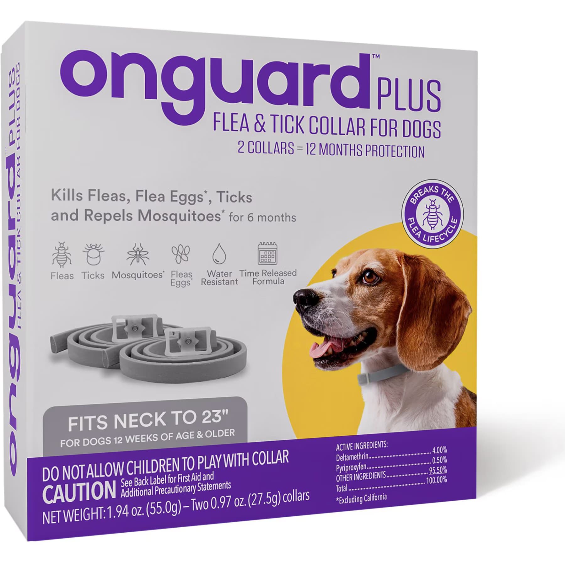 Onguard Plus Onguard Plus Flea & Tick Collar for Dogs, 2 collars (12-mos. supply)