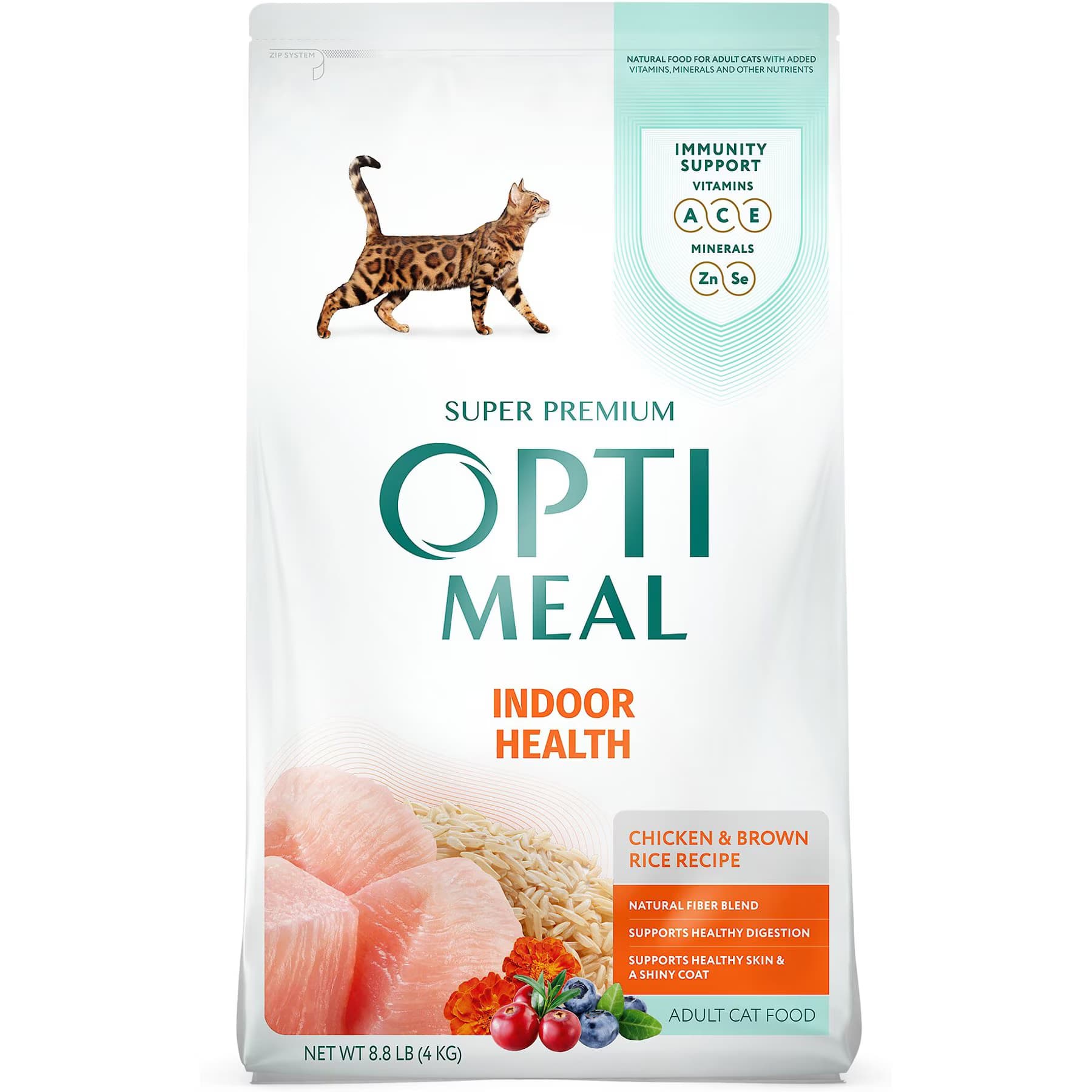 Optimeal Optimeal Indoor Health Cat Chicken & Brown Rice Recipe Dry Cat Food