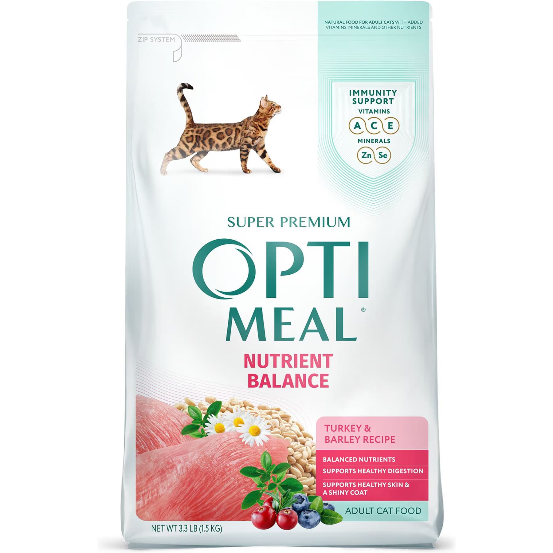 Optimeal Optimeal Nutrient Balance Turkey & Barley Recipe Adult Dry Cat Food