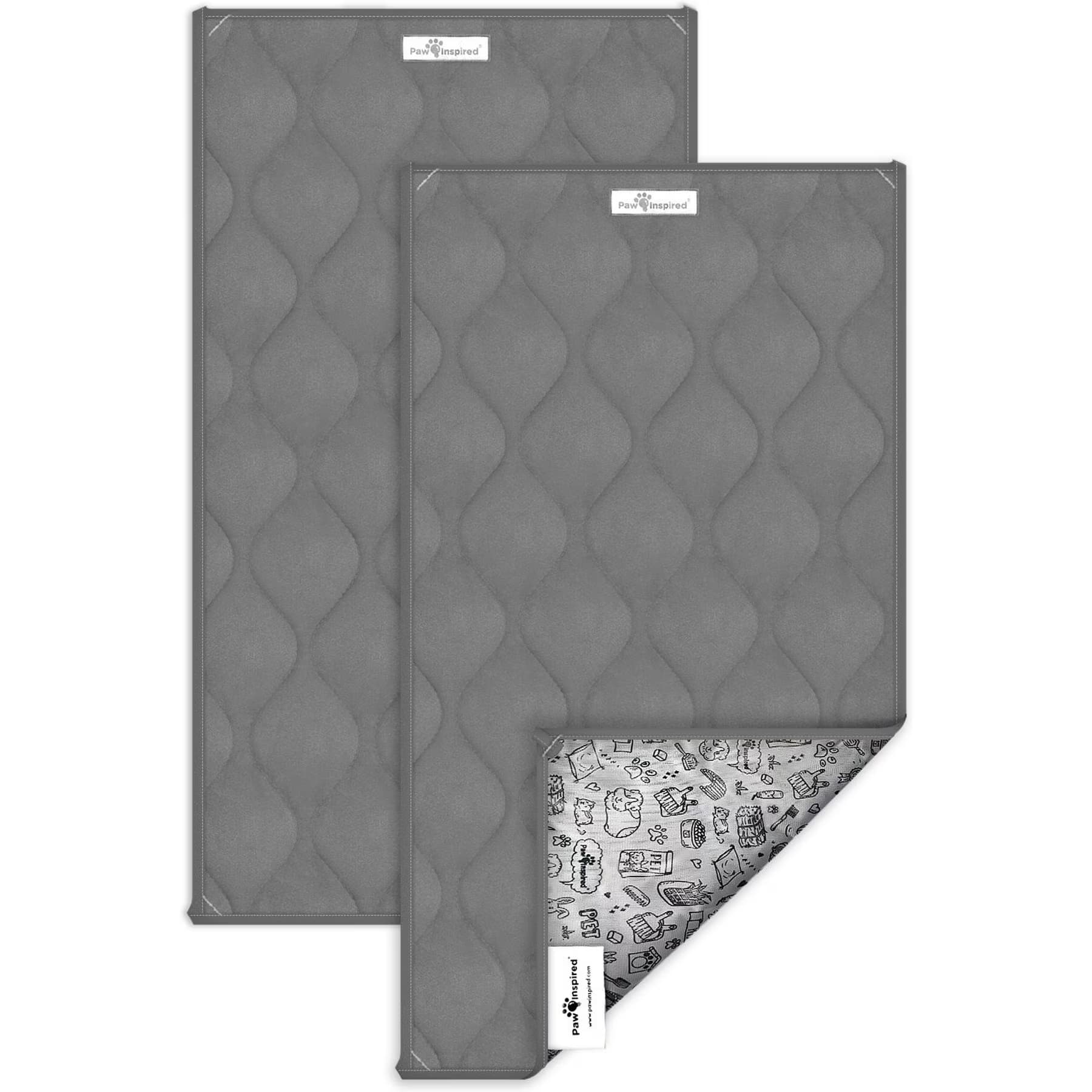 Paw Inspired Paw Inspired Guinea Pig Fleece Cage Liners & Bedding — Gray