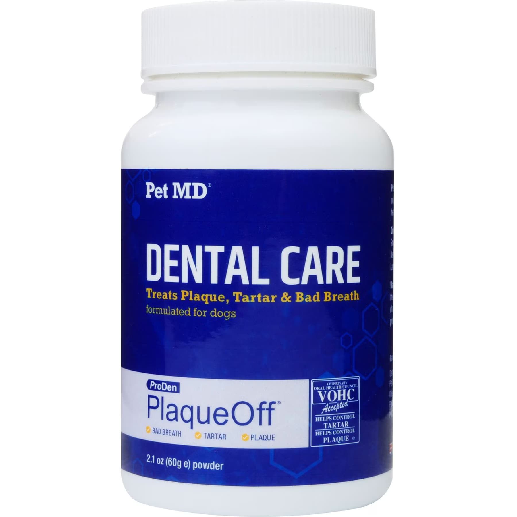 Pet MD Pet MD Proden PlaqueOff Teeth Cleaning Dental Care Powder Dog Dental Supplement, 60-grams