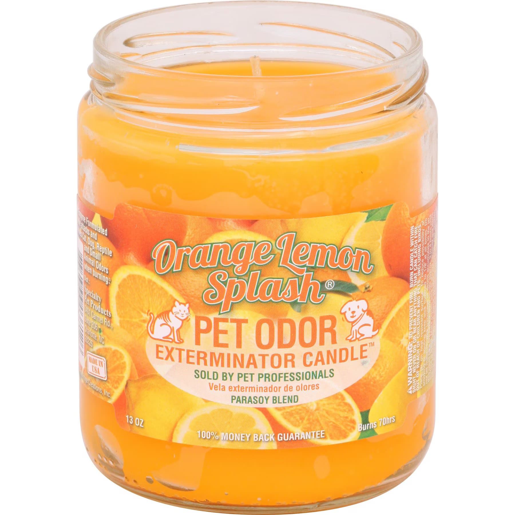 Pet Odor Exterminator Pet Odor Exterminator Orange Lemon Splash Deodorizing Candle, 13-oz jar
