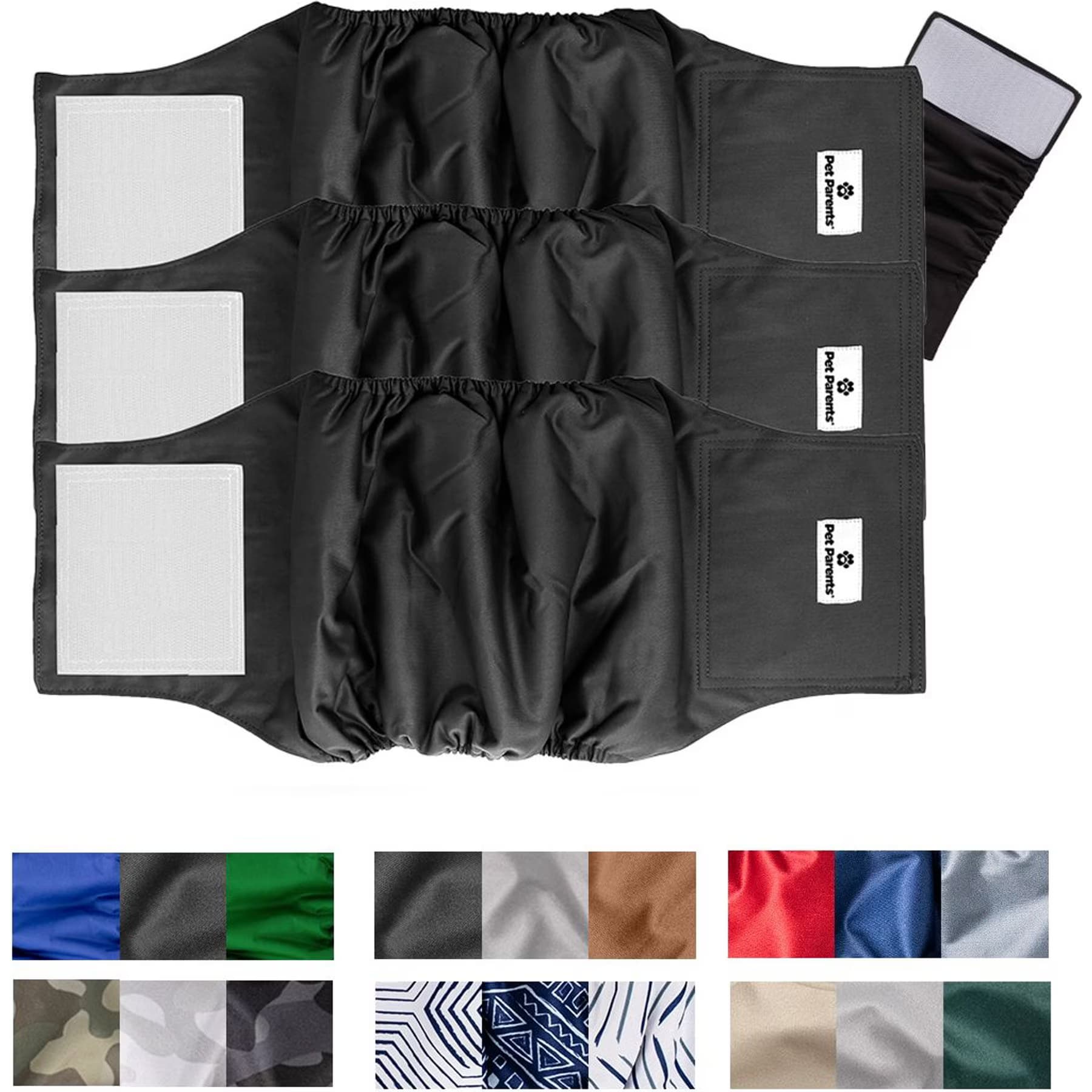 Pet Parents Washable Belly Band Male Dog Diapers, Dog Wraps & Extendrs, Black, X-Large: 25 to 34-in waist — view 5