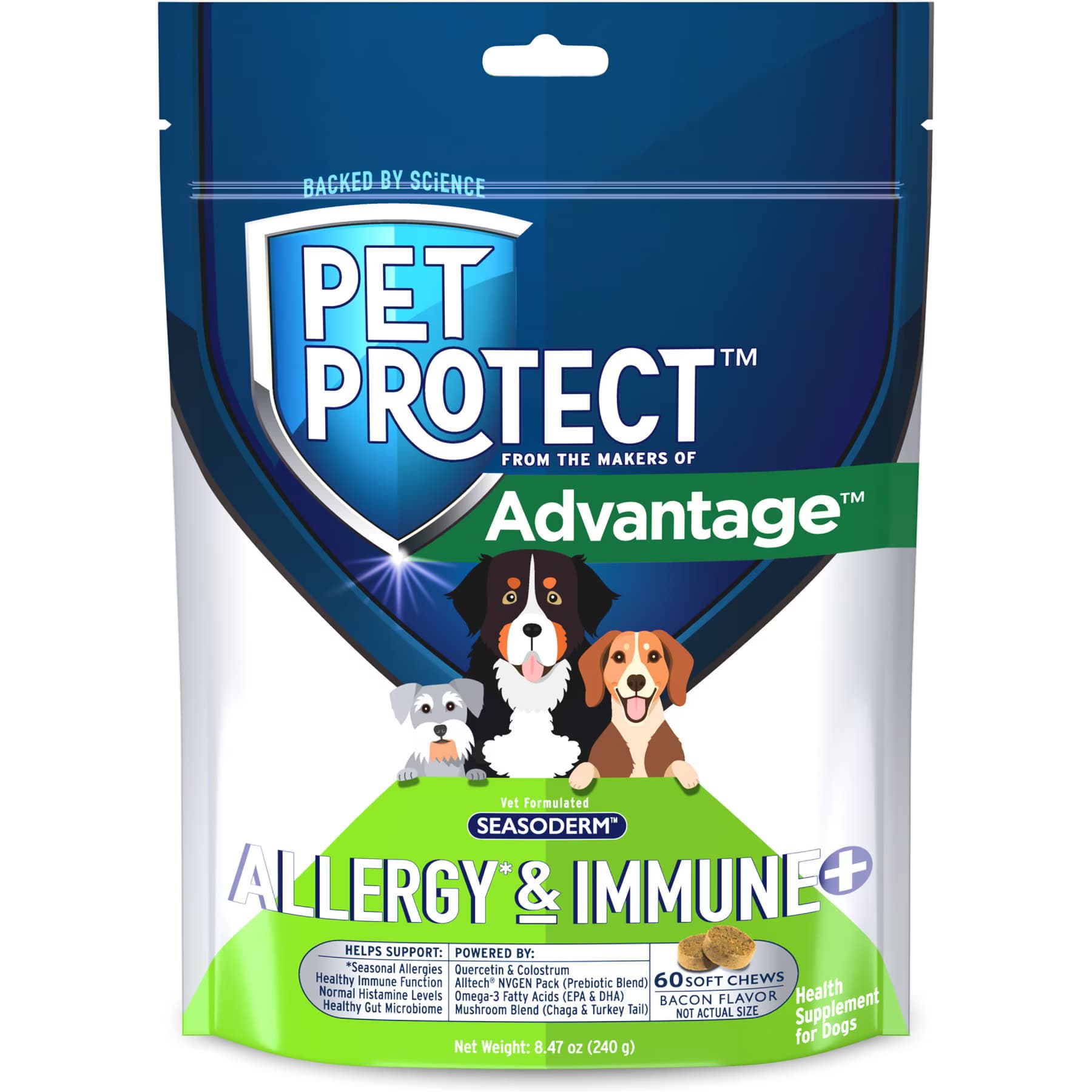 Pet Protect Pet Protect Vet-Formulated Seasoderm Allergy & Immune+ Supplement for Dogs
