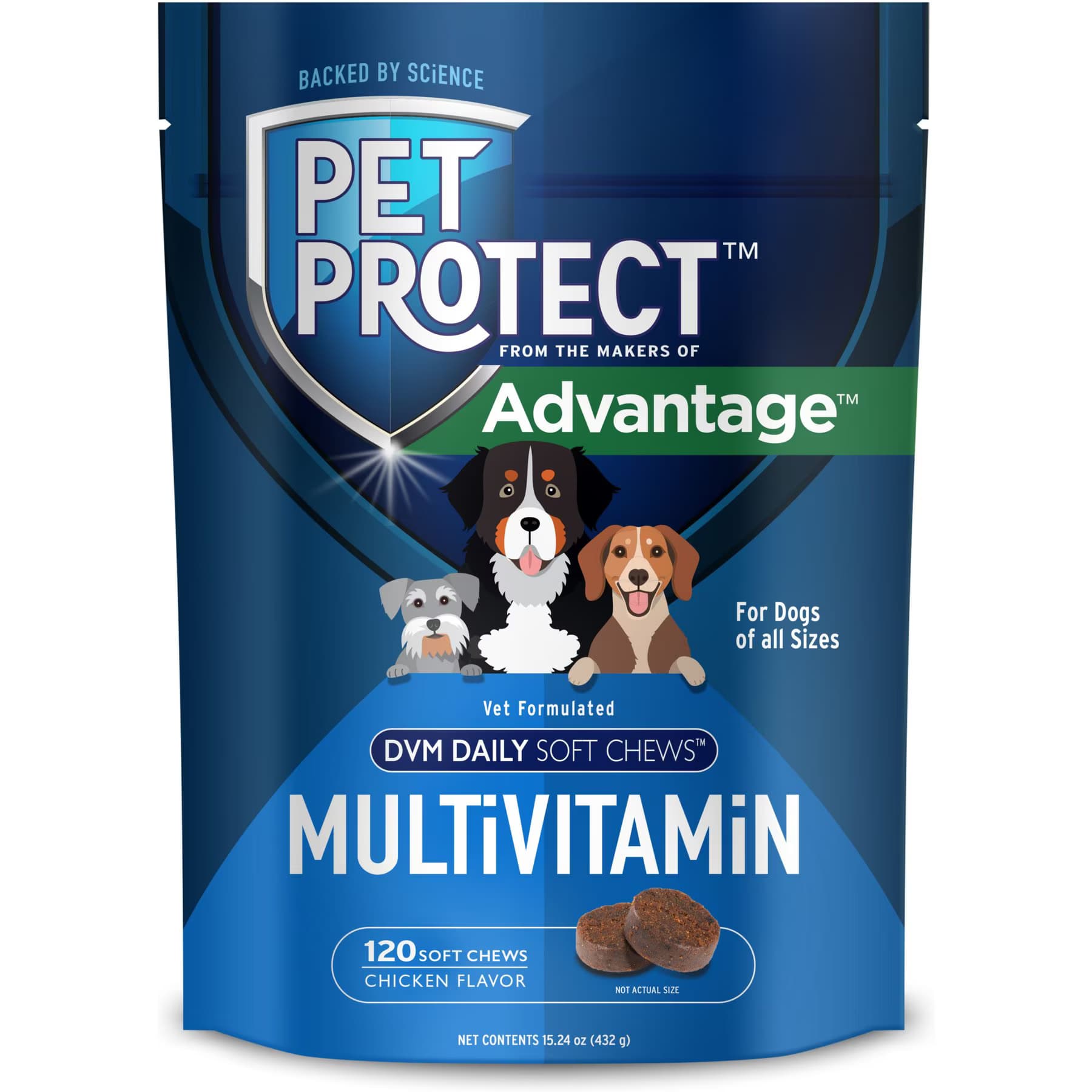 Pet Protect Pet Protect Vet-Formulated DVM Daily Multivitamin Chicken Flavored Soft Chew Supplement for Dogs