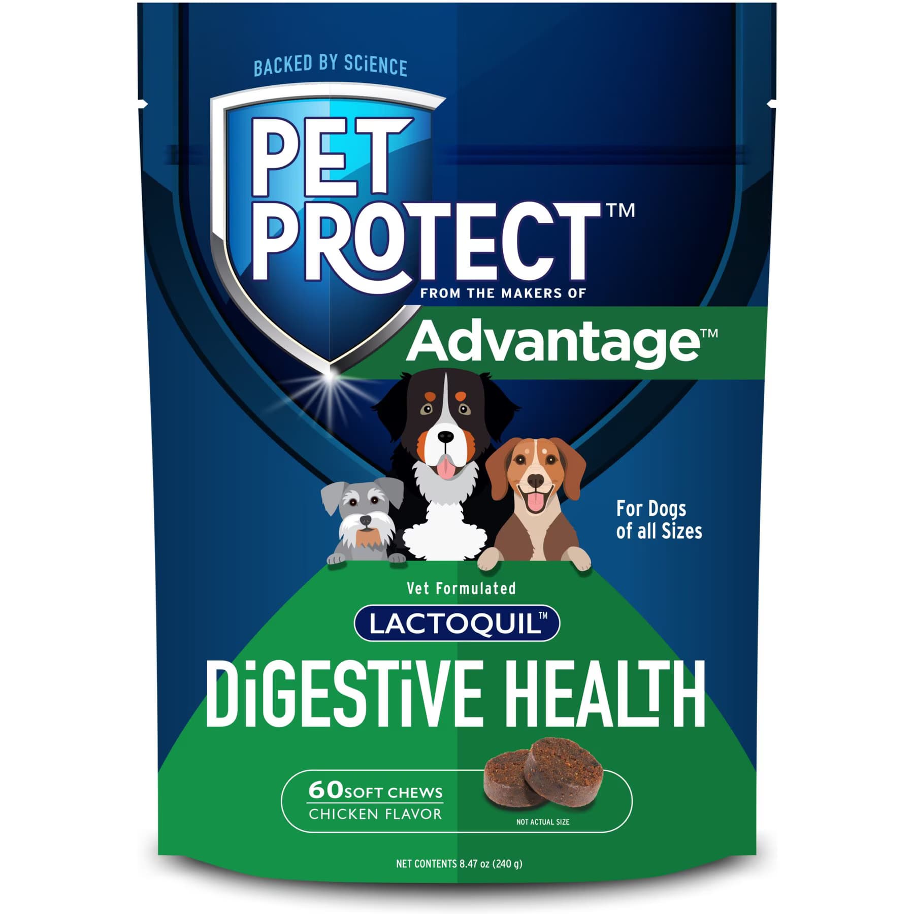 Pet Protect Pet Protect Vet-Formulated Lactoquil Digestive Health Probiotic Chicken Flavored Soft Chew Supplement for Dogs