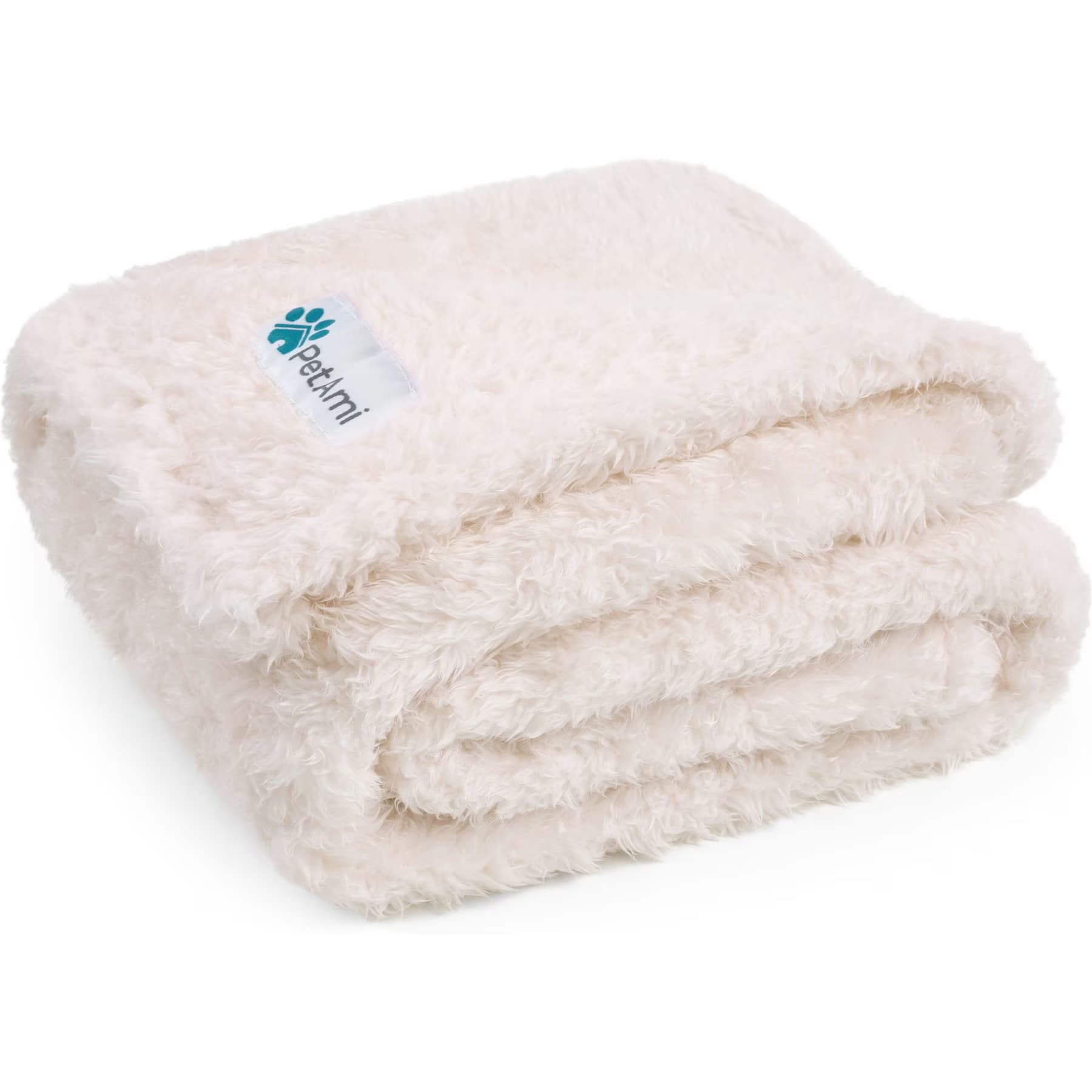 PetAmi Fluffy Fleece Cat & Dog Throw Blanket, Beige, X-Large — view 3