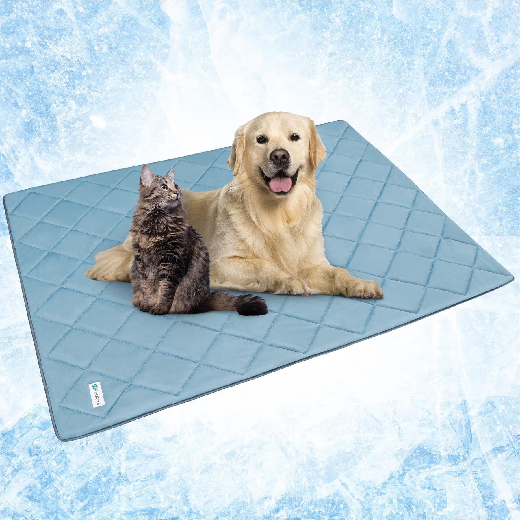 PetAmi PetAmi Soft Cooling Cat & Dog Blanket, Dusty Blue, X-Large