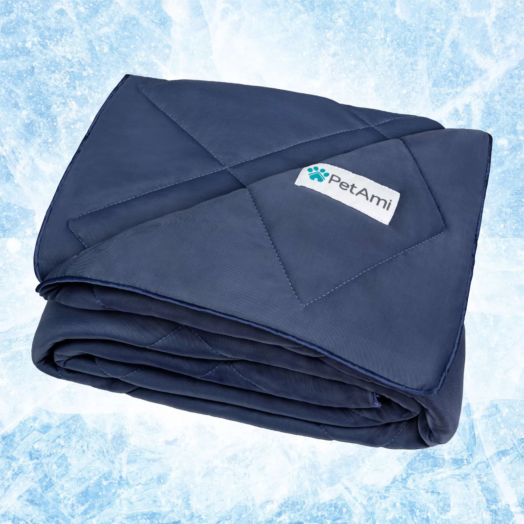 PetAmi Soft Cooling Cat & Dog Blanket, Navy Blue, X-Large — view 2