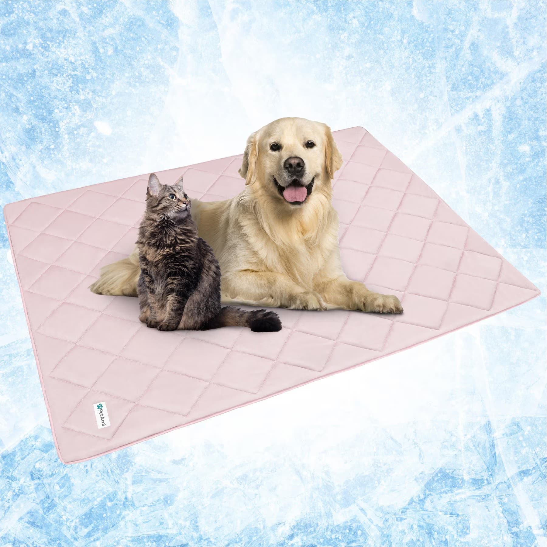 PetAmi PetAmi Soft Cooling Cat & Dog Blanket, Pink, X-Large