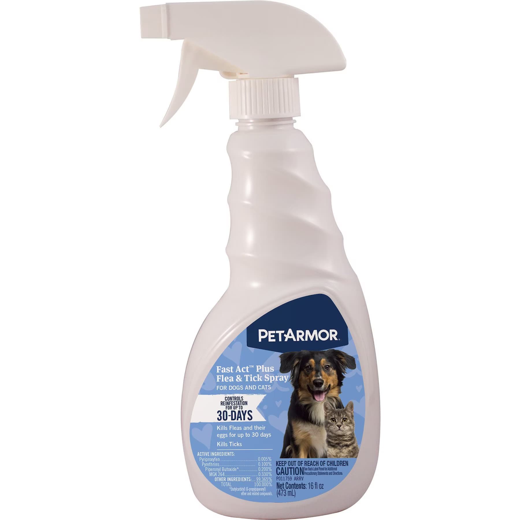 PetArmor PetArmor Fastact Plus Flea & Tick Spray for Dogs & Cats, 16-fl oz bottle