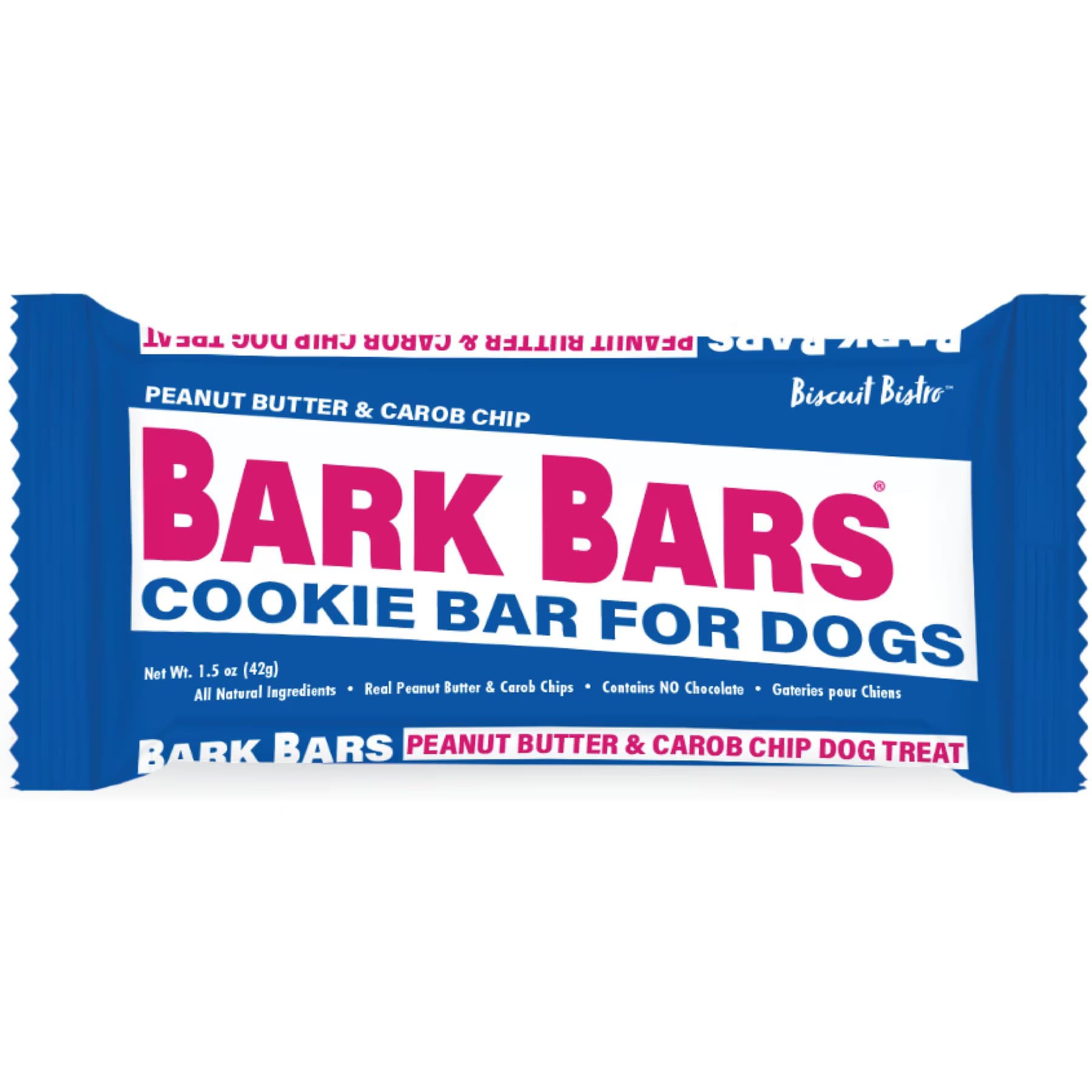 Petknowledgy by Spunky Pup Petknowledgy by Spunky Pup Bark Bars Peanut Butter & Carob Chips Dog Treat, 1.5-oz