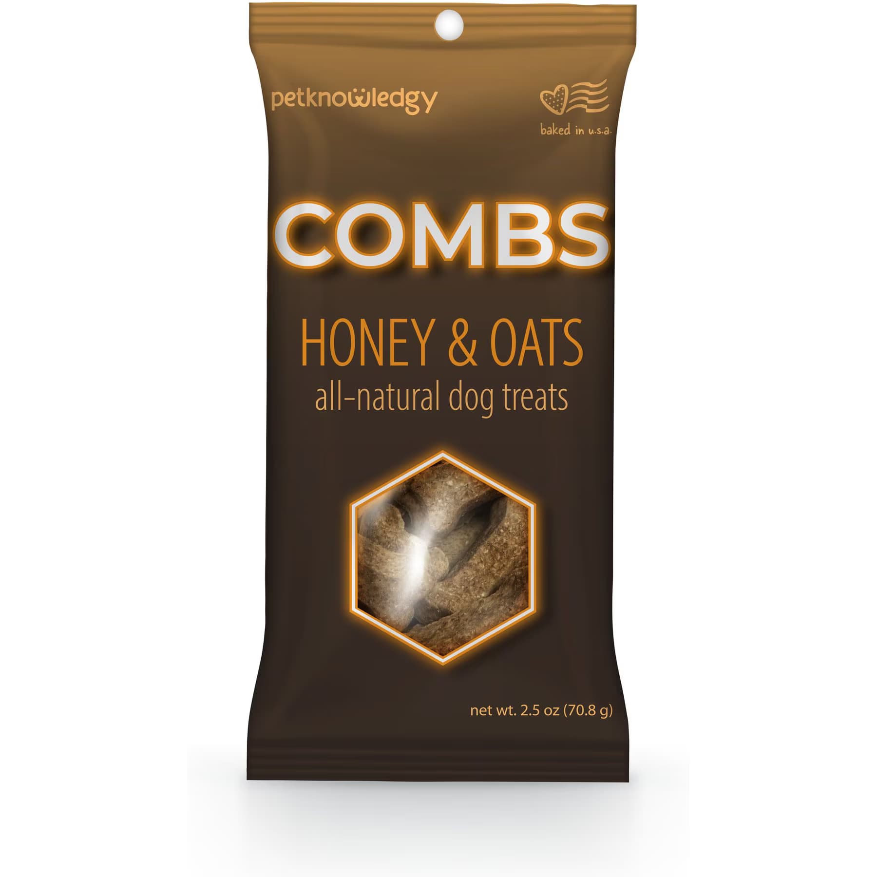 Petknowledgy by Spunky Pup Petknowledgy by Spunky Pup Snack Pack Combs Honey & Oat Dog Treat